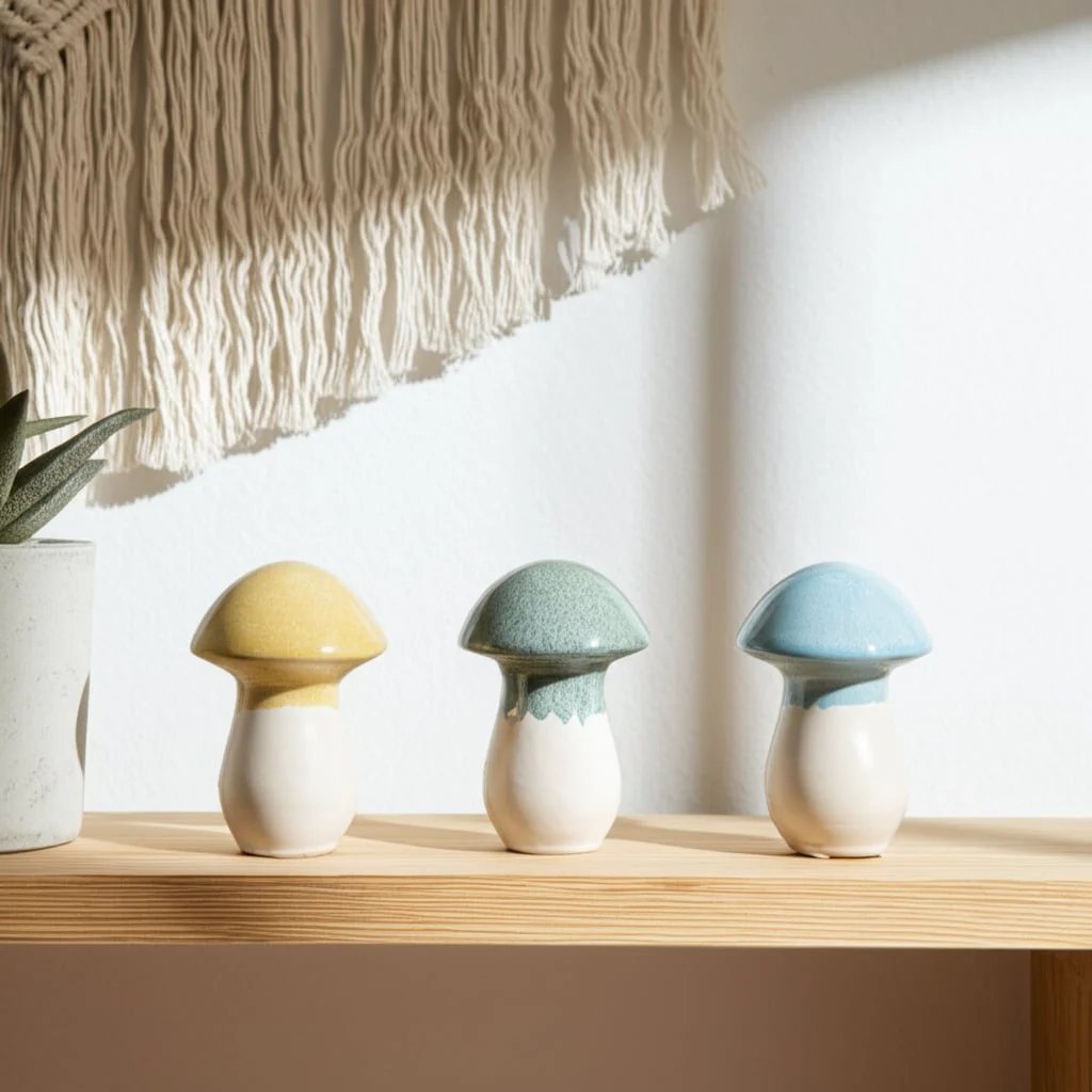 S/3,  5" Colorful Top Mushrooms, Multi - Image 11