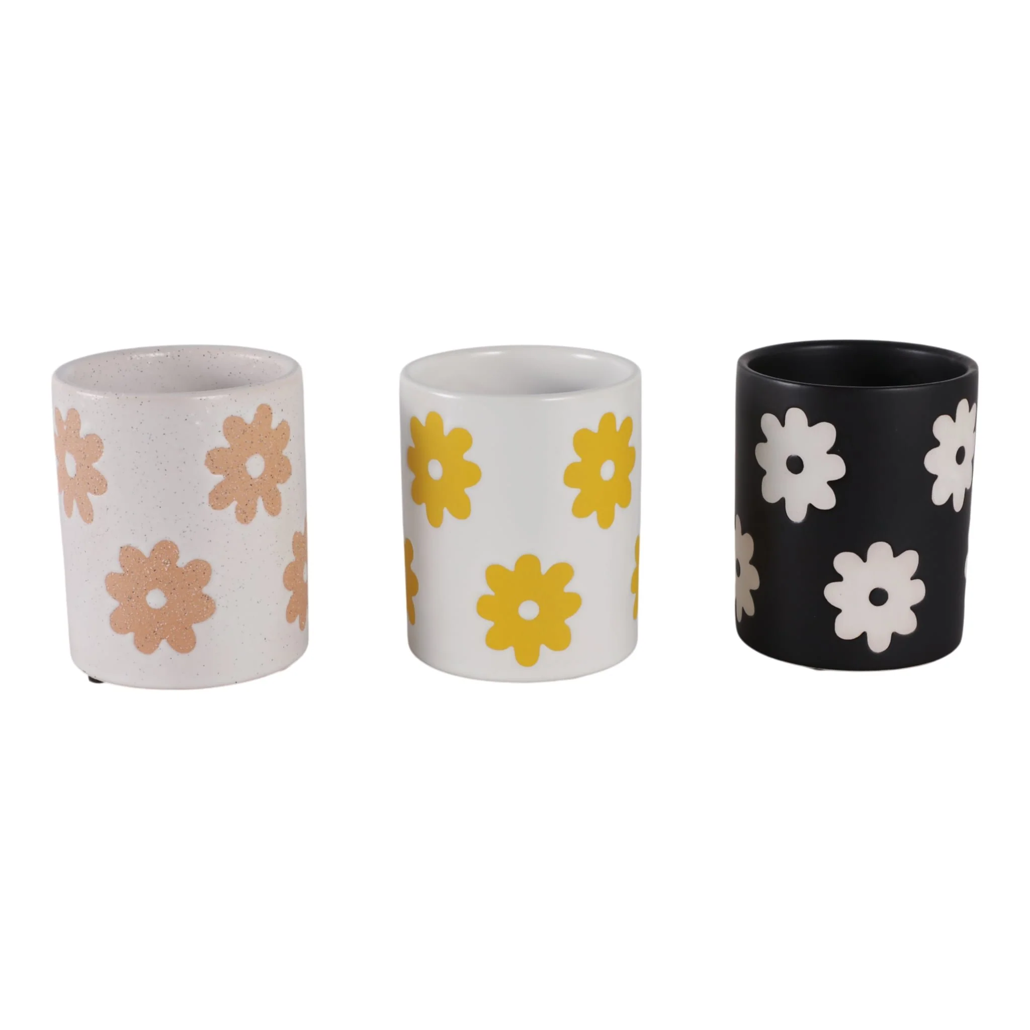 S/3 5" Flower Power Pencil Cups, Multi - Image 3