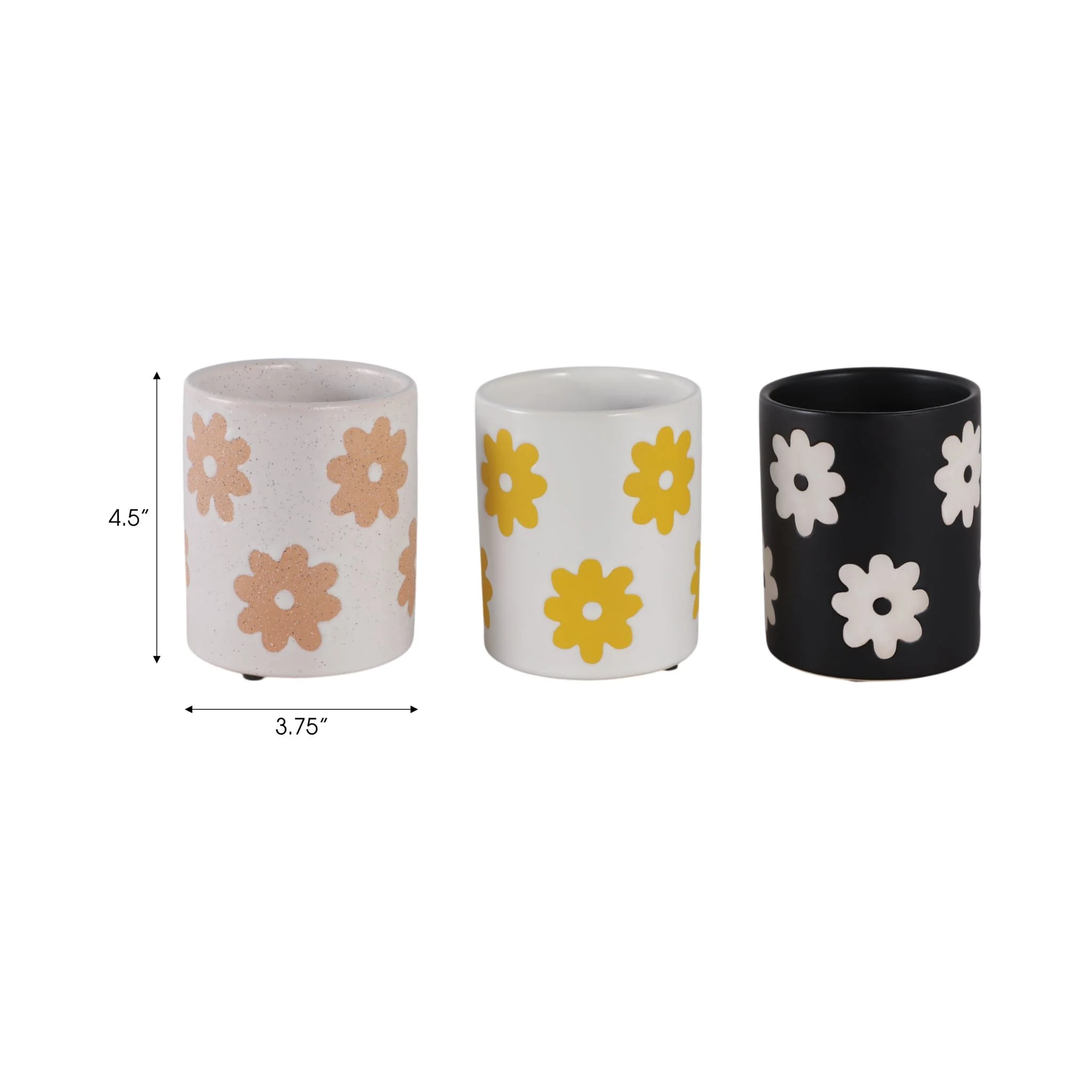 S/3 5" Flower Power Pencil Cups, Multi - Image 7