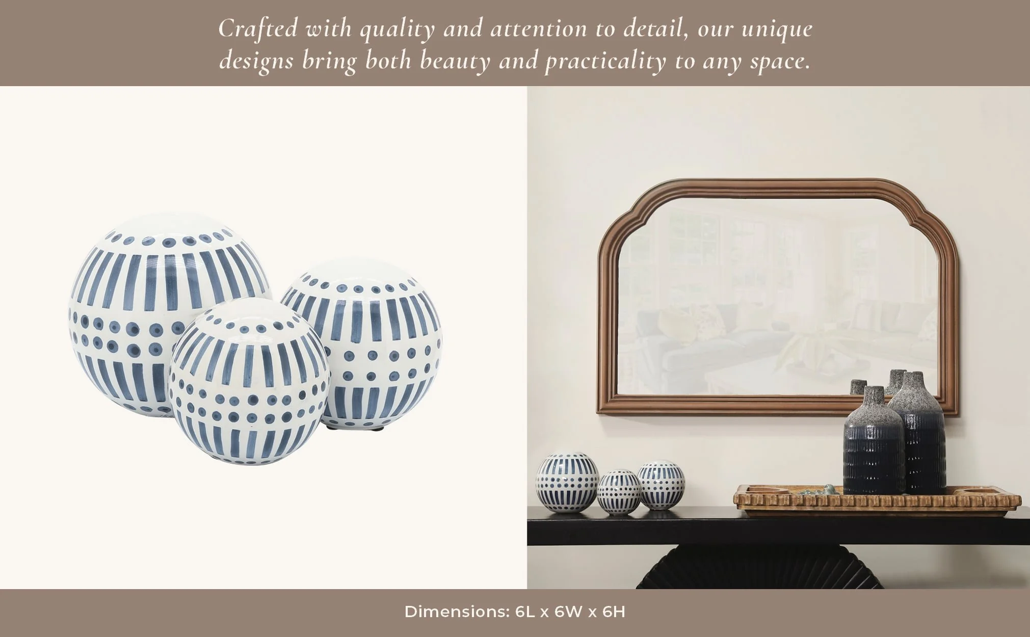 S/3 6/5/4" Orbs, Navy - Image 10