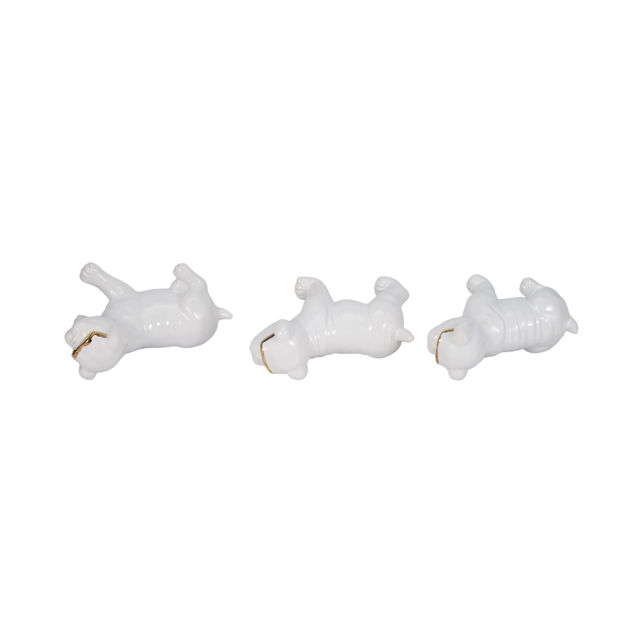 S/3 7" Pugs With Sunglasses, White - Image 6