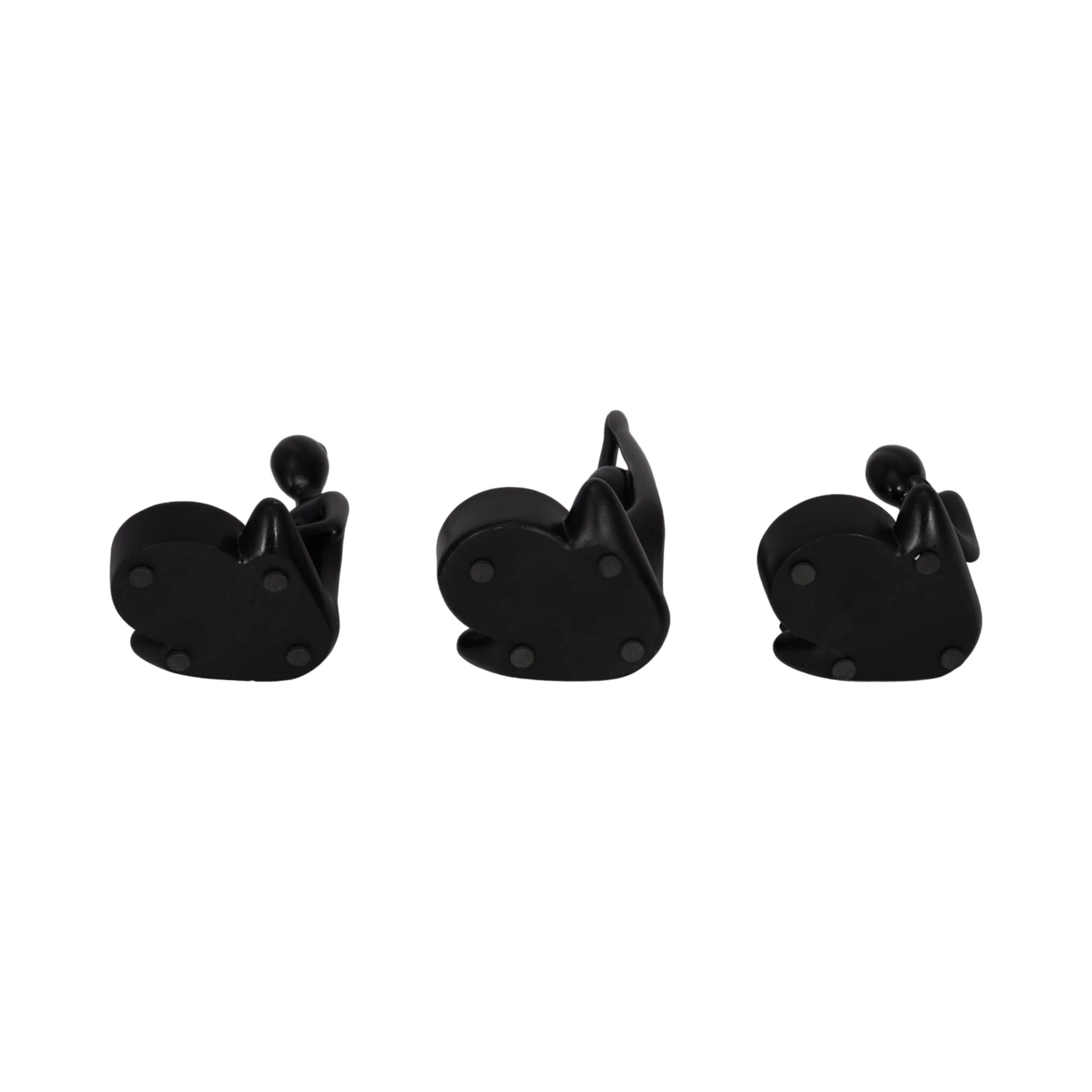 S/3, 7"h Resin Yoga Women Tealight Holder, Bk - Image 8