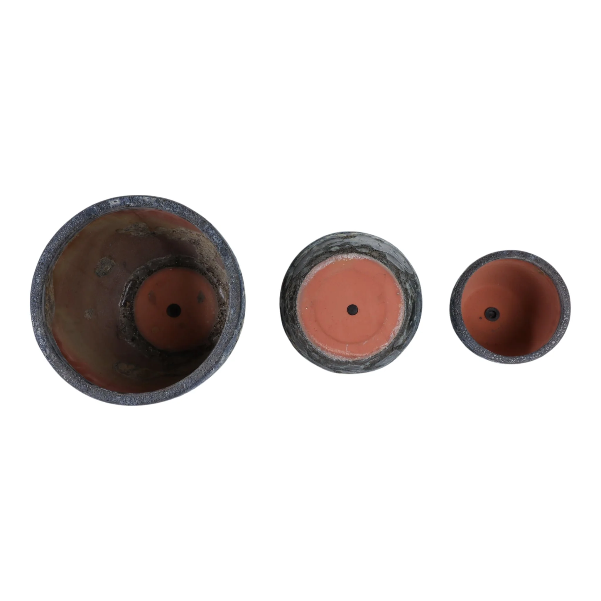 S/3 8/11/15" Lava Planters, Blue - Image 7