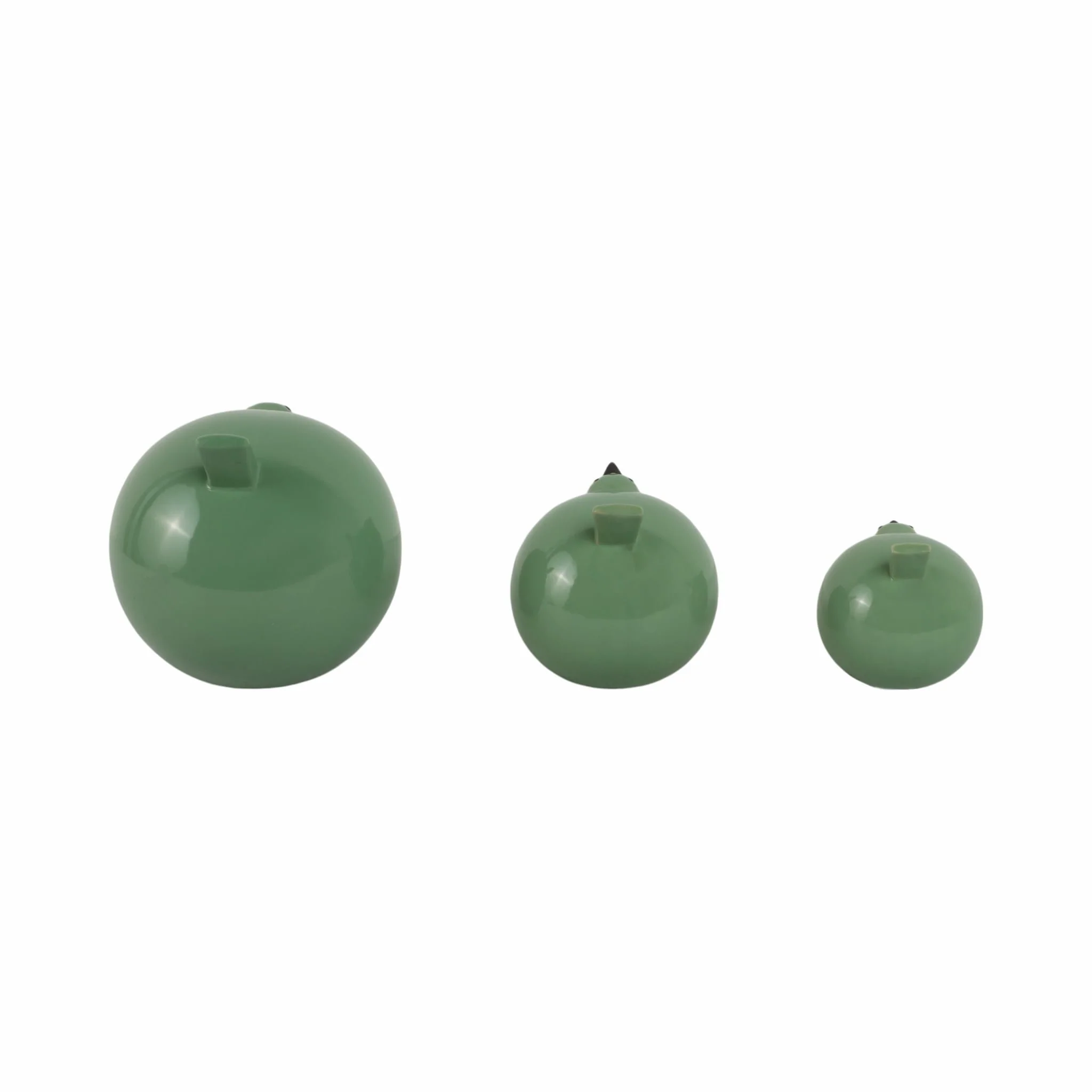 S/3 8" Birds, Dark Sage Green - Image 3