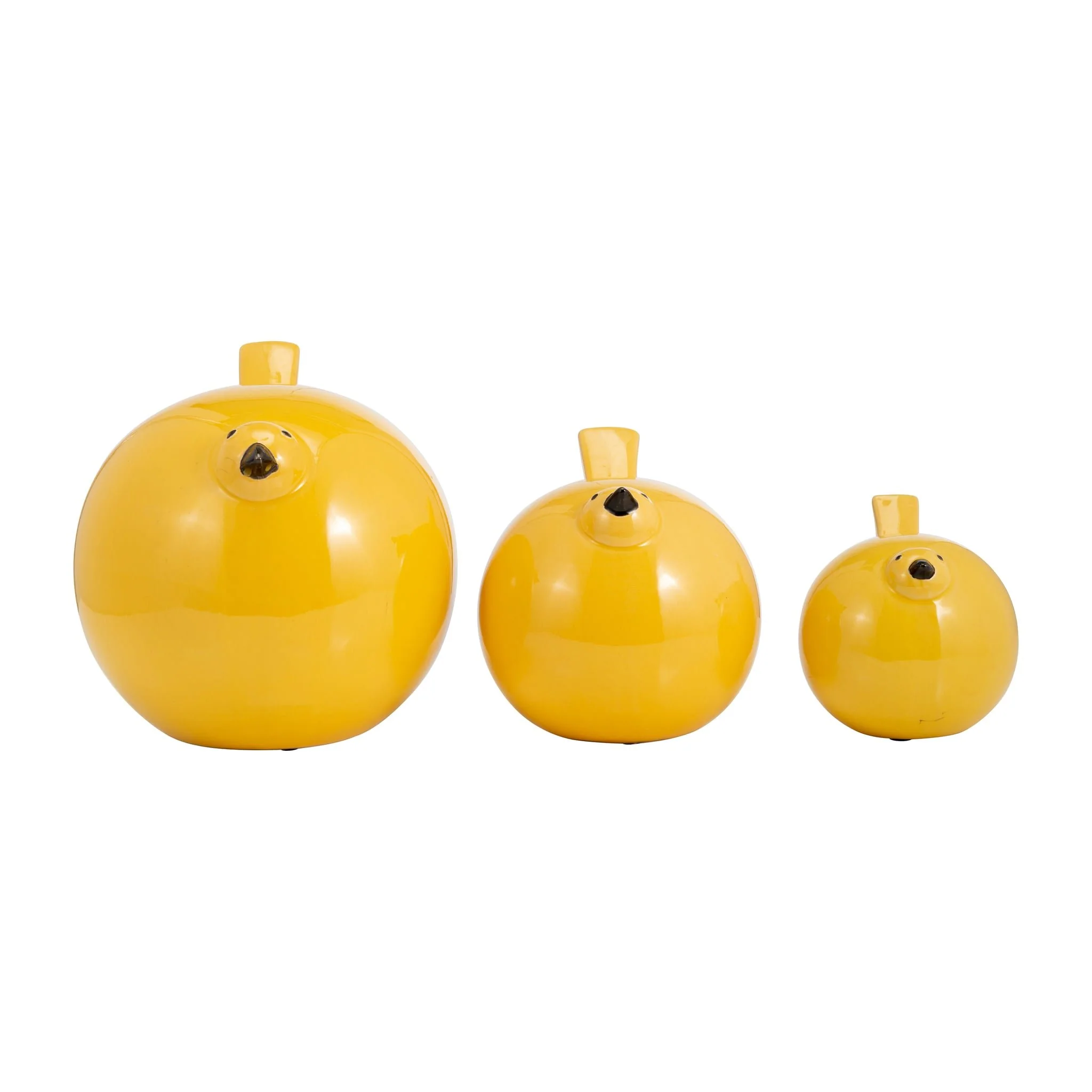 S/3 8" Birds , Yellow - Image 2