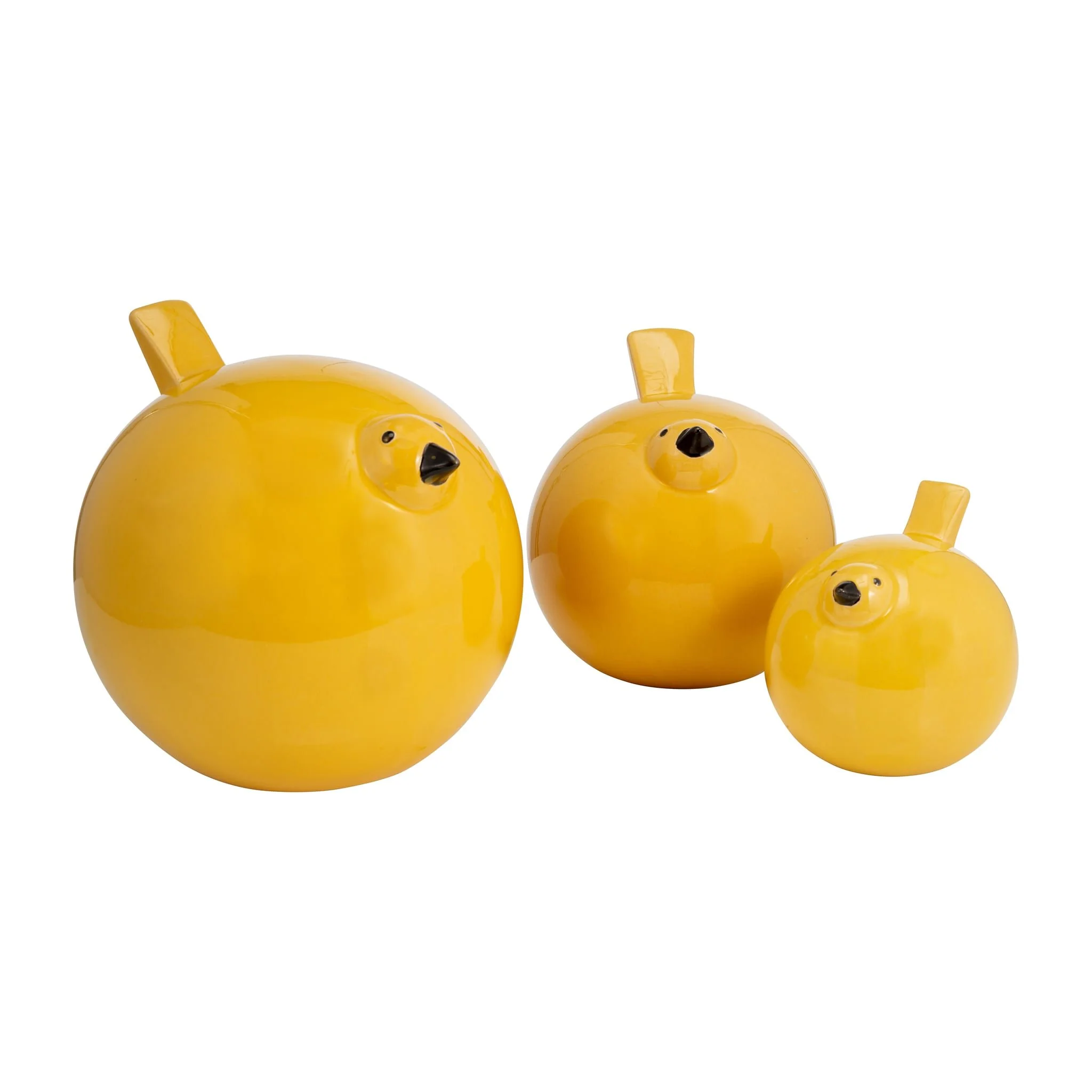 S/3 8" Birds , Yellow - Image 5