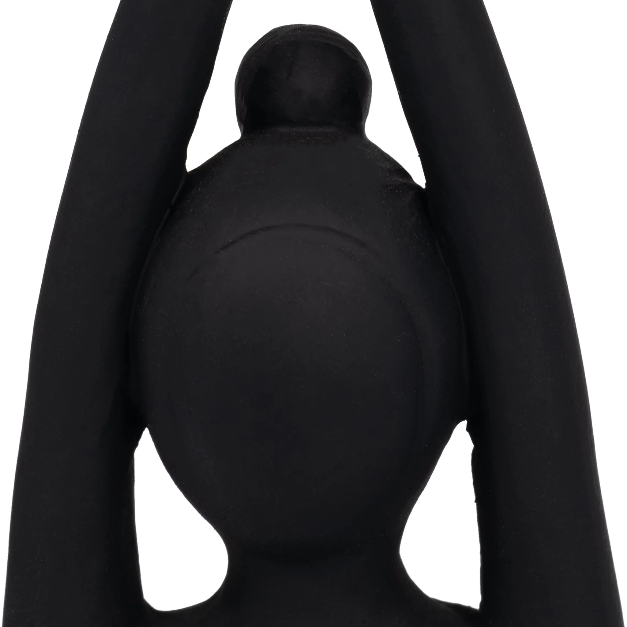 S/3 9" Resin Candle Holder,black - Image 6