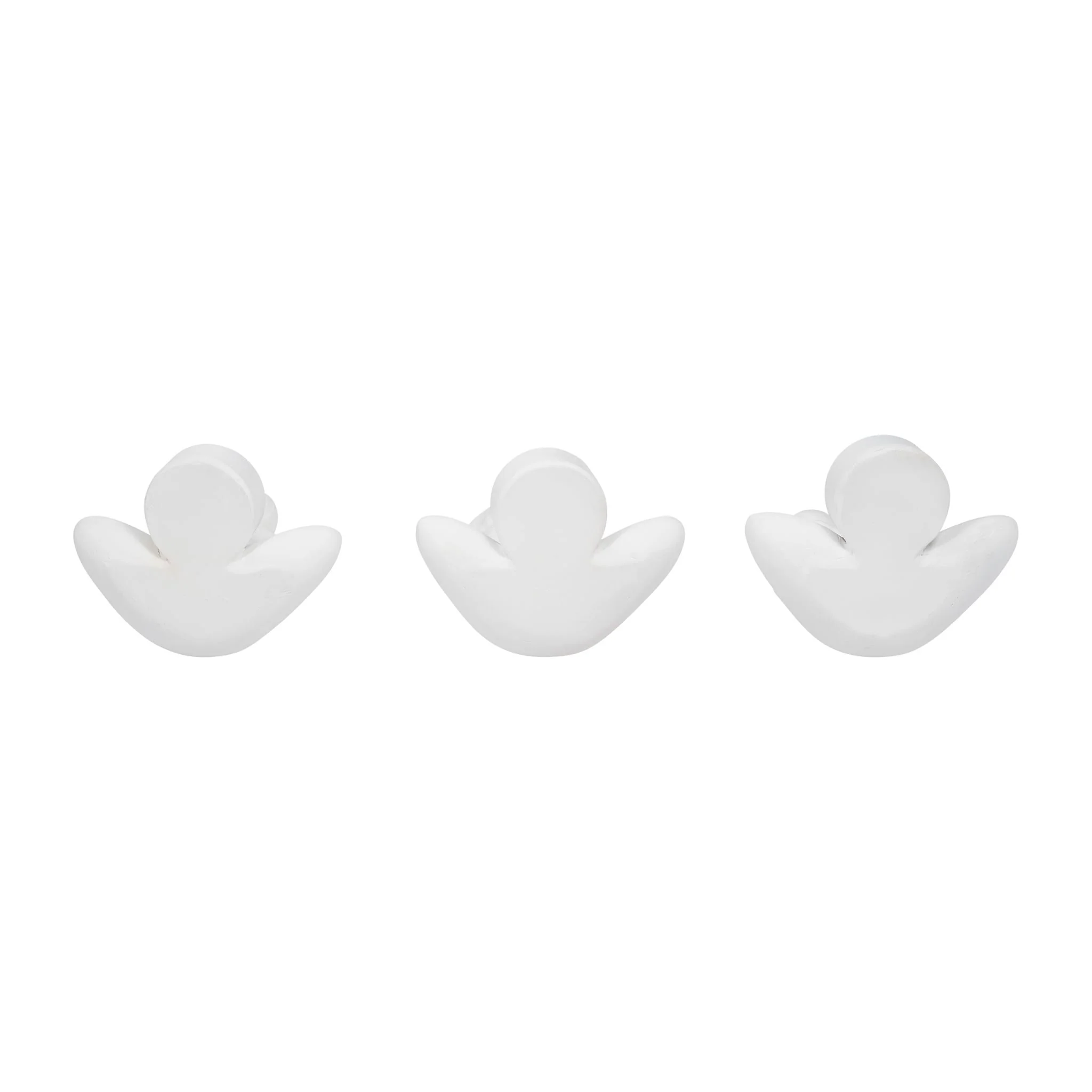 S/3 9" Resin Candle Holder,white - Image 8