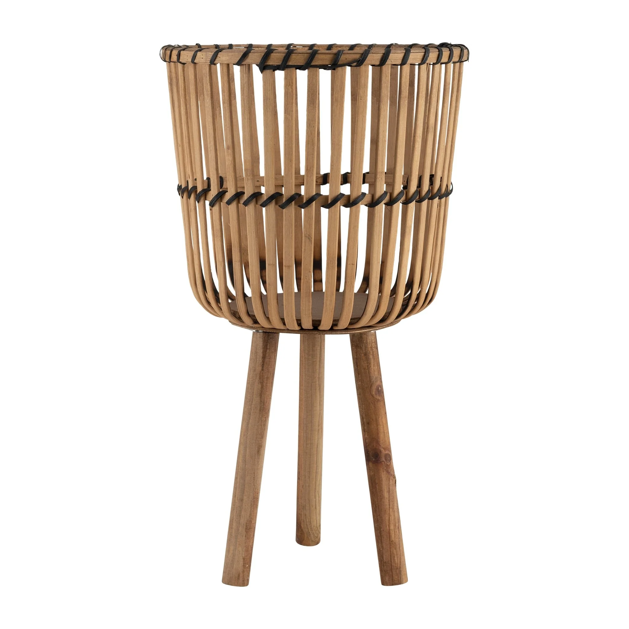 S/3 Bamboo Footed Planters 11/13/15", Natural - Image 5