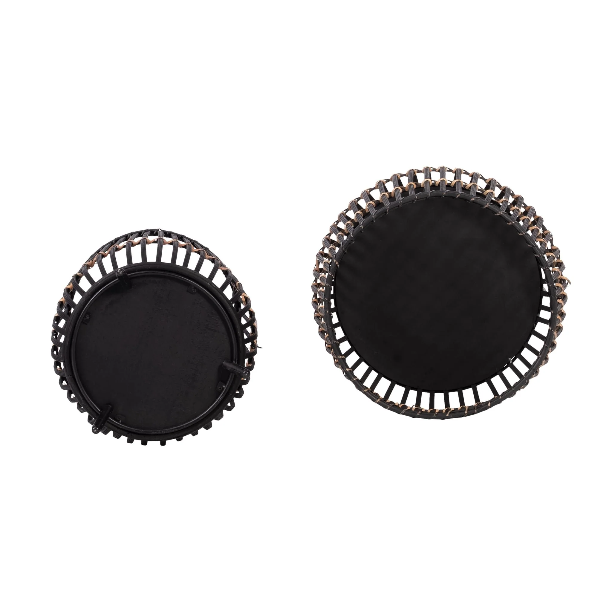S/3 Bamboo Footed Planters 17/14/10", Black - Image 4