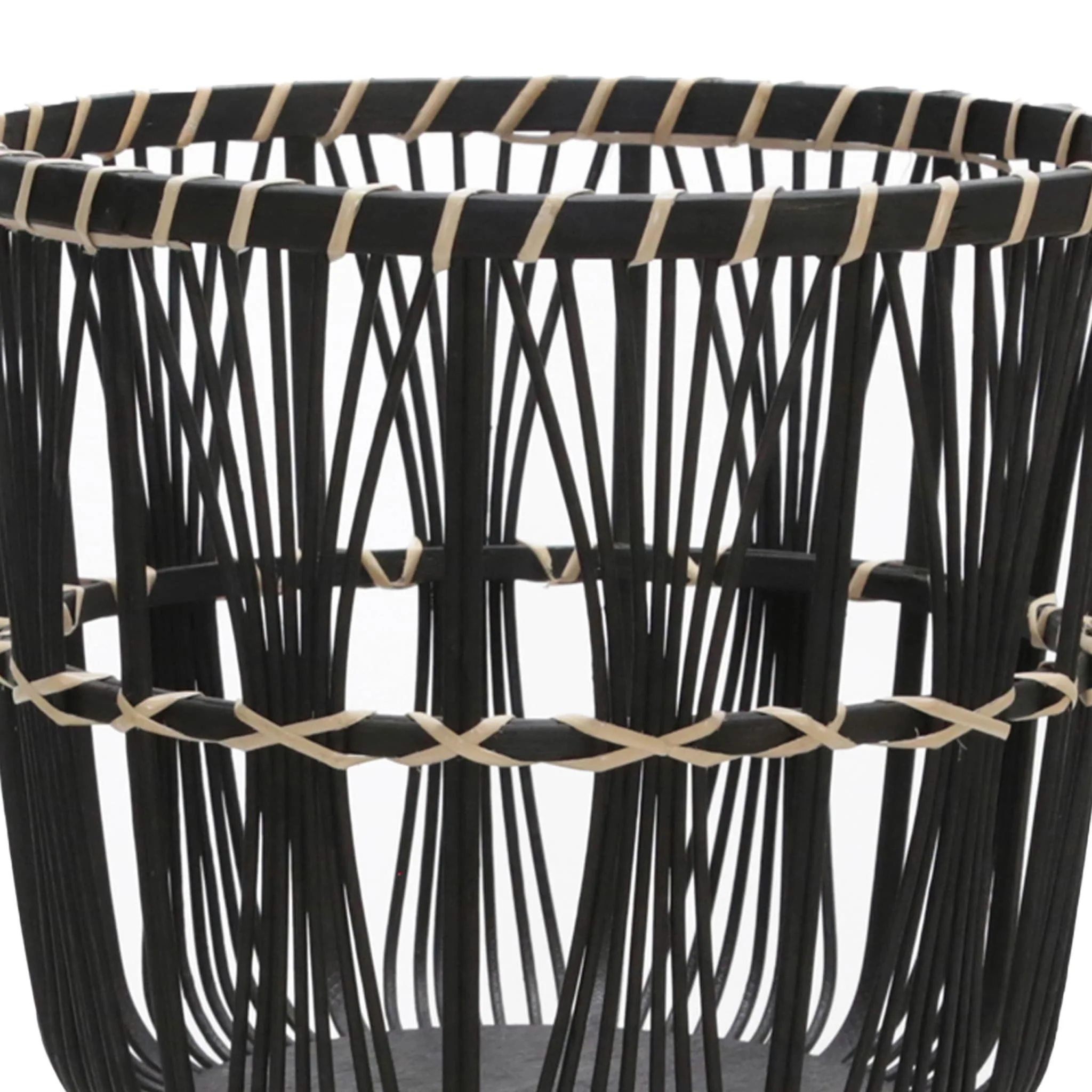 S/3 Bamboo Planters 11/13/15", Black - Image 3