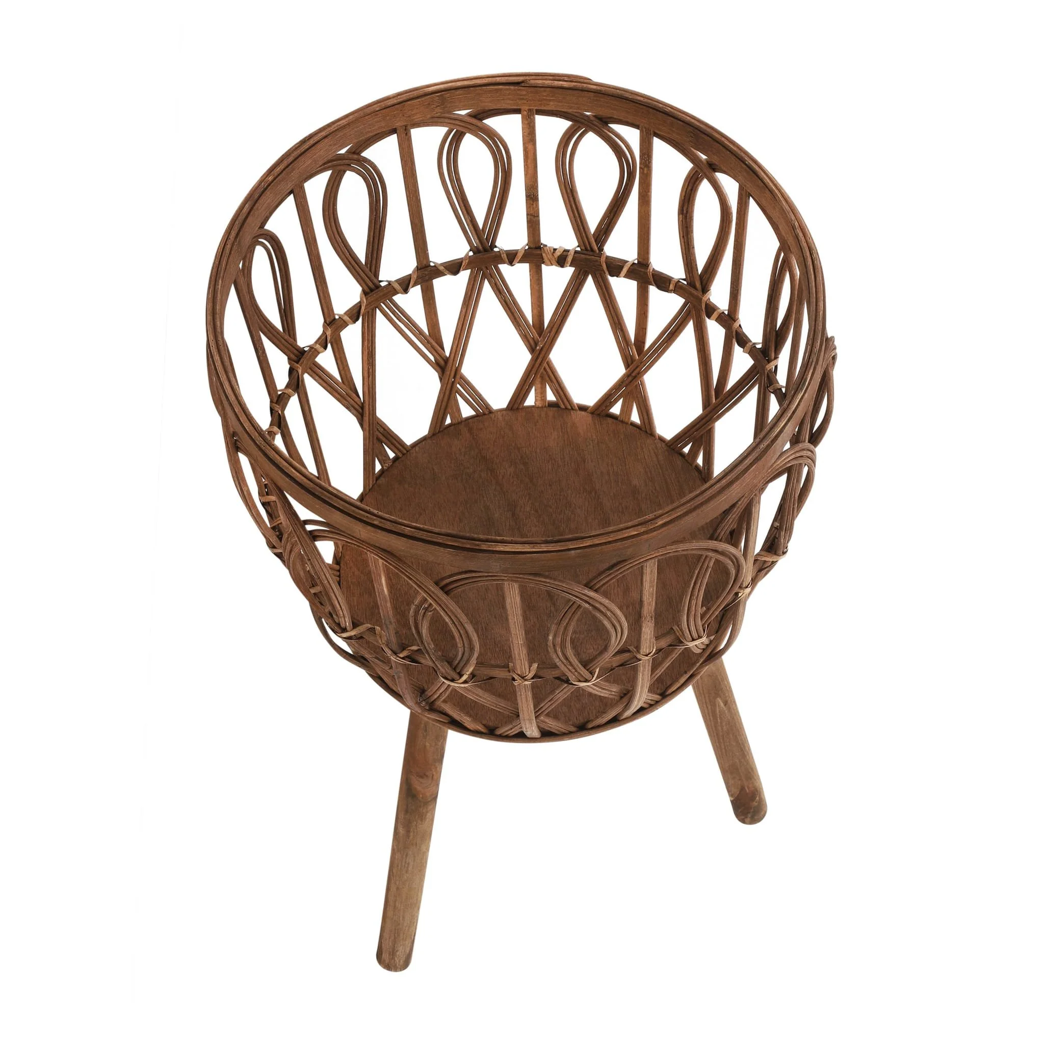S/3 Bamboo Planters 11/13/15" Brown - Image 5