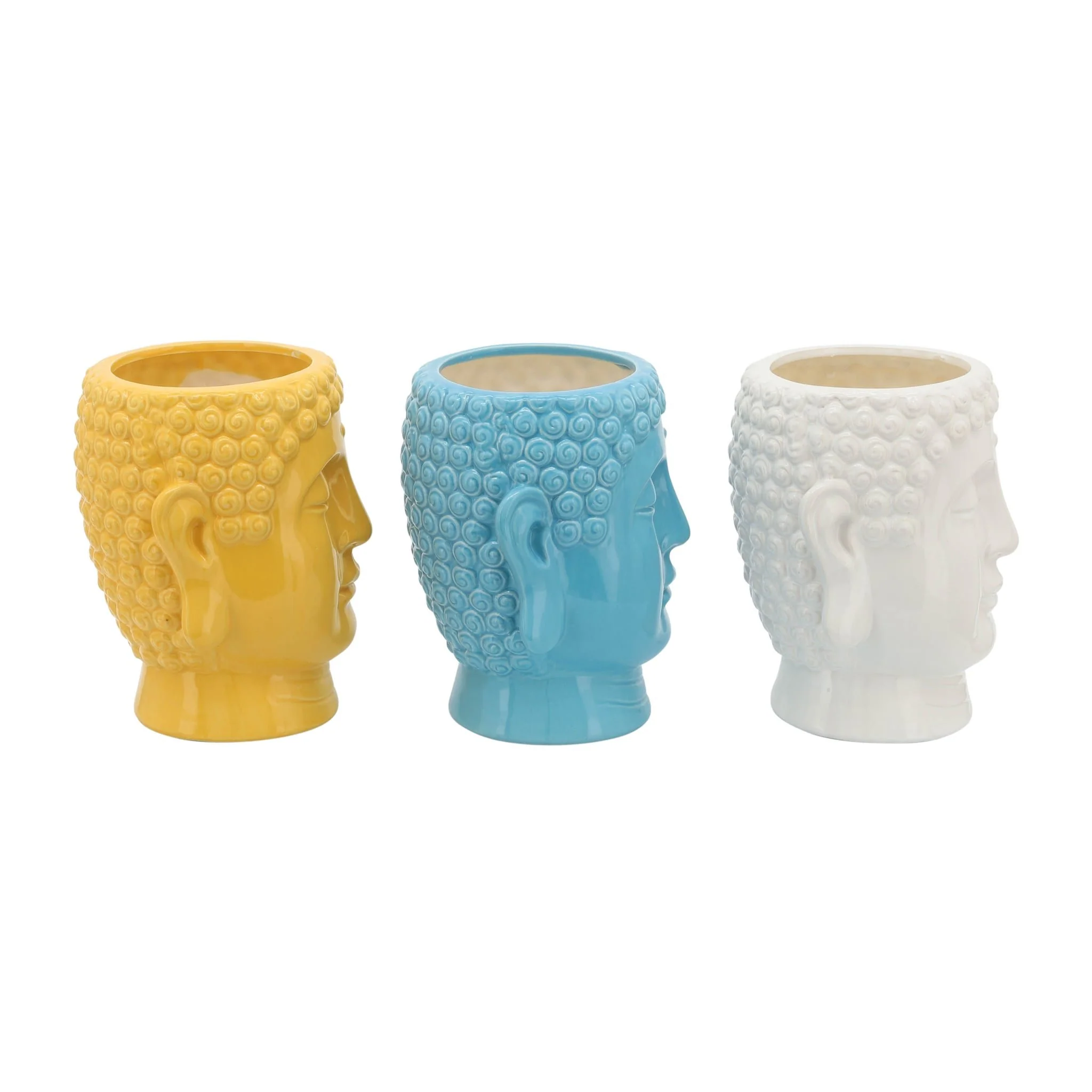 S/3 Buddha Citronella Candle, 8.5" Multi 40oz - Image 2