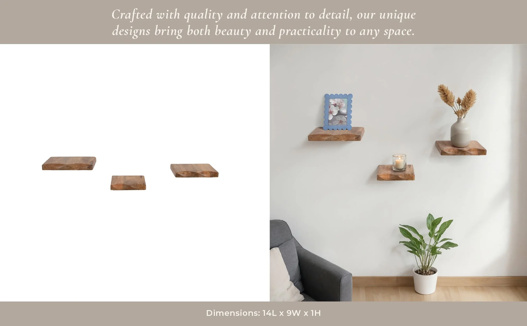 S/3 Mango Wood Shelves, Brown - Image 10