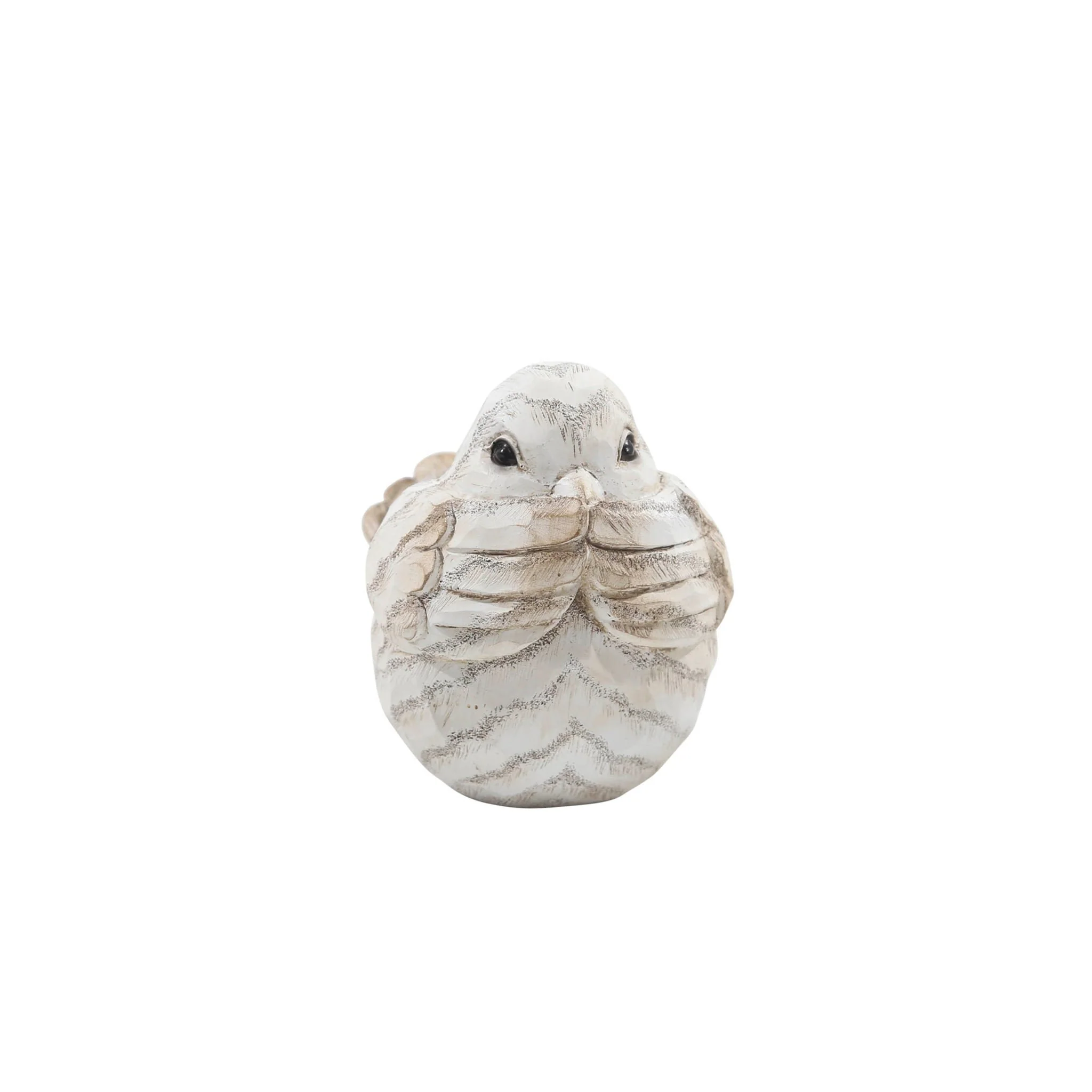 S/3 Resin Decorative Birds 6",cream - Image 4