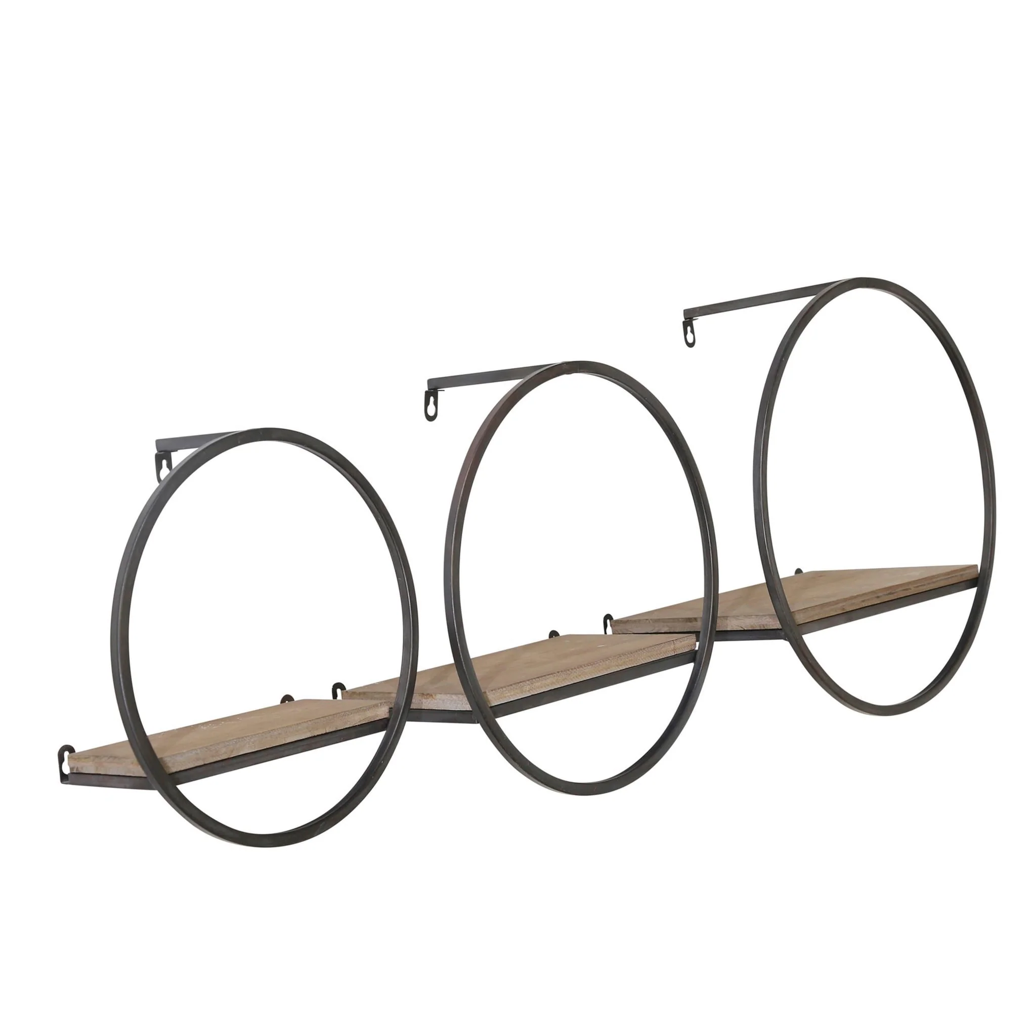 S/3 Wood/metal Wall Shelves - Image 3