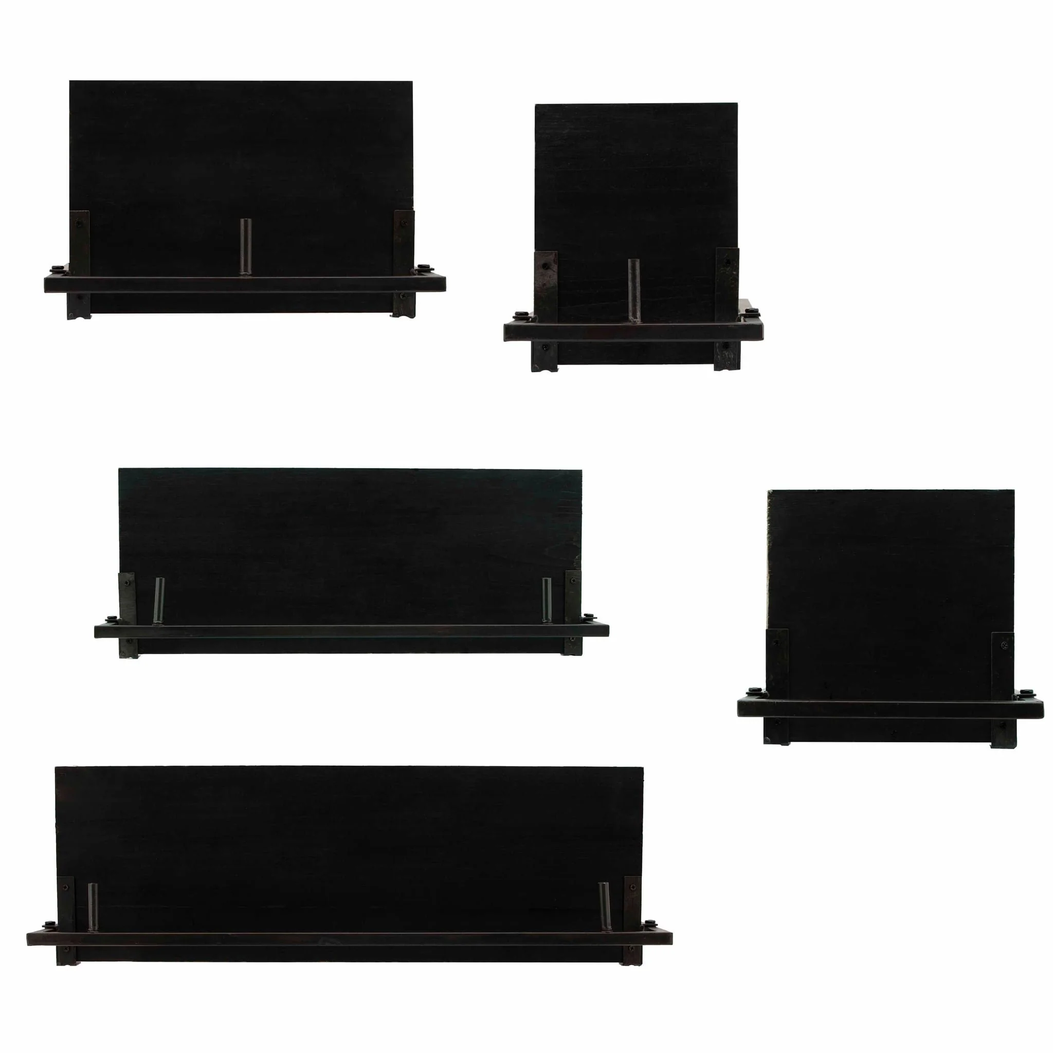 S/5 Wood/metal Wall Shelves - Image 5