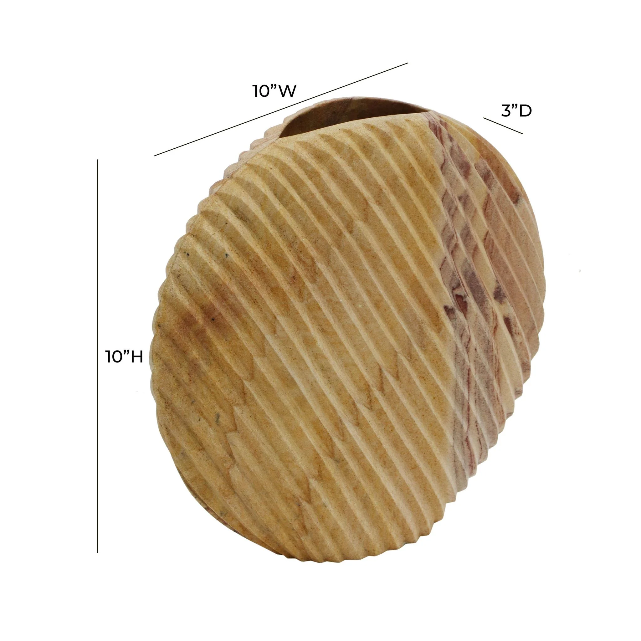 Saava Shell Stone Vase in Sandstone - Image 6