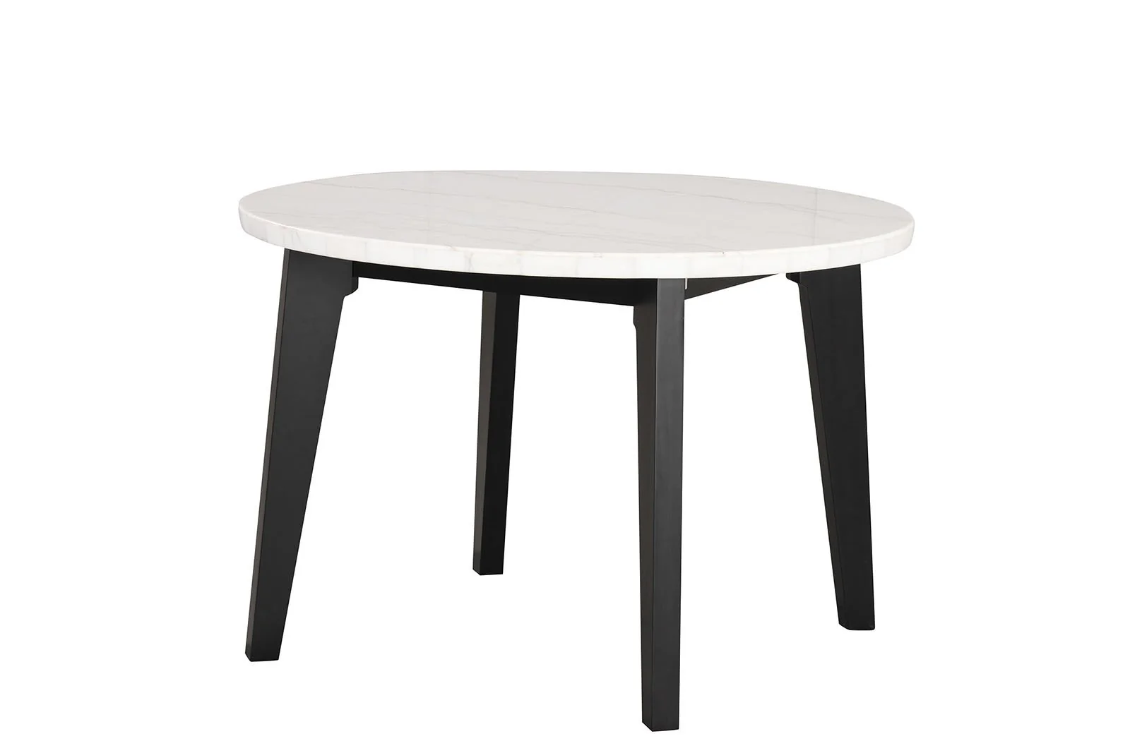 Sabro Round Dining Table w/ Marble Top, Black/White - Image 3