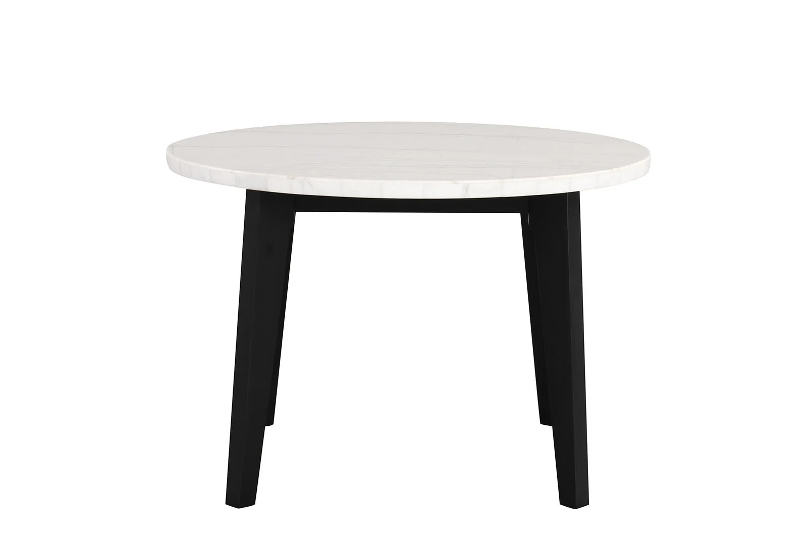 Sabro Round Dining Table w/ Marble Top, Black/White - Image 4