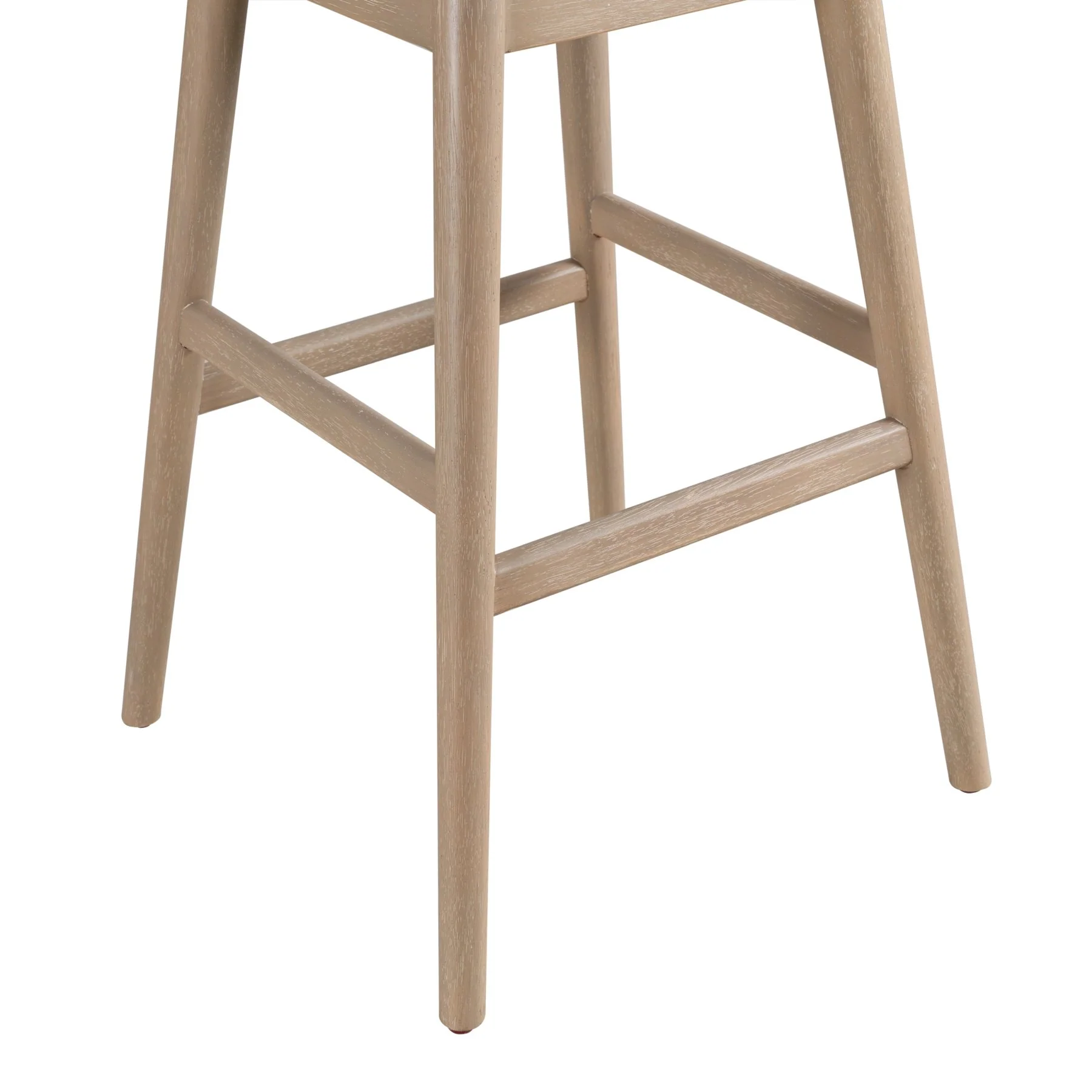Sadie Solid Wood Upholstered 30" Bar Height Swivel Barstool with Ancient Stone Fabric Seat - Image 6