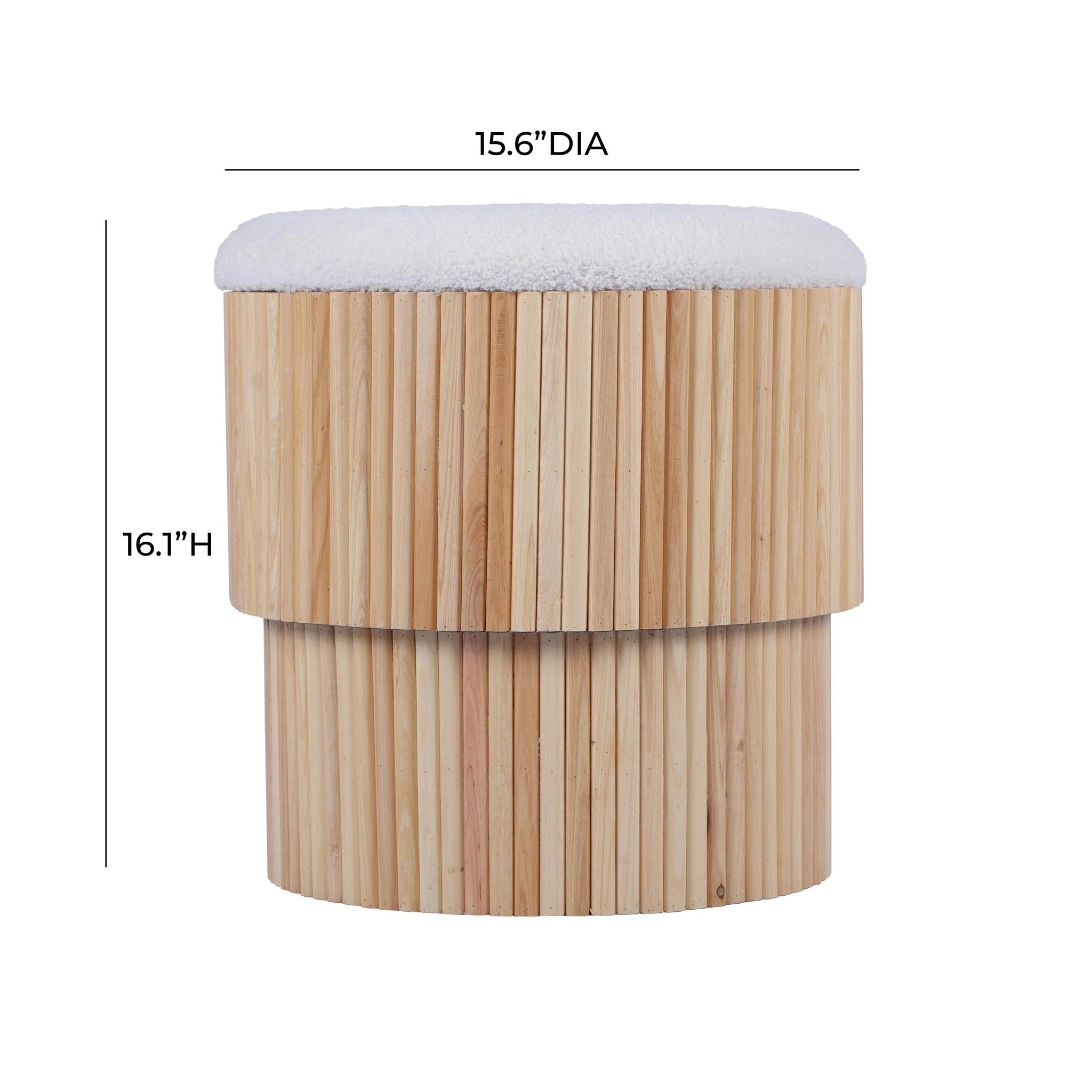 Sagano White Tiered Storage Ottoman - Image 6
