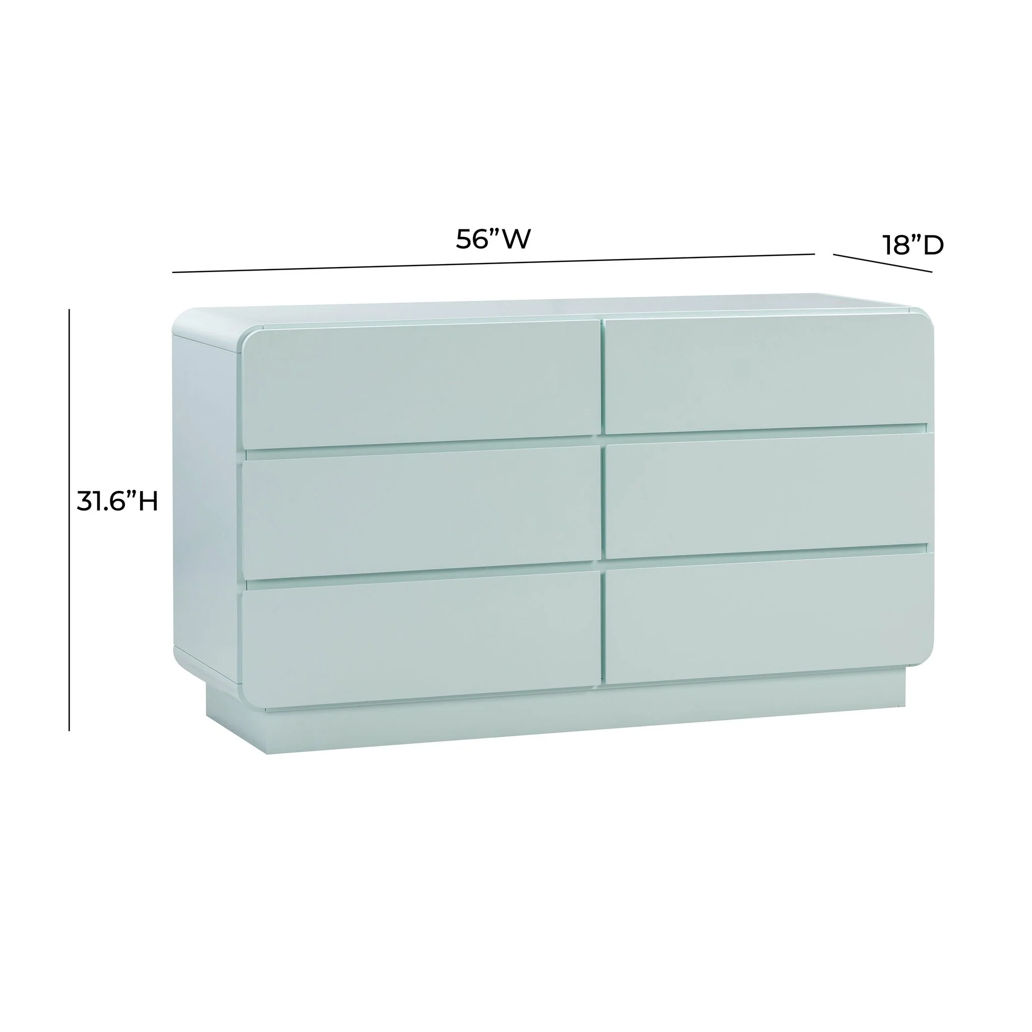 Sagura Blue 6-Drawer Dresser - Image 9