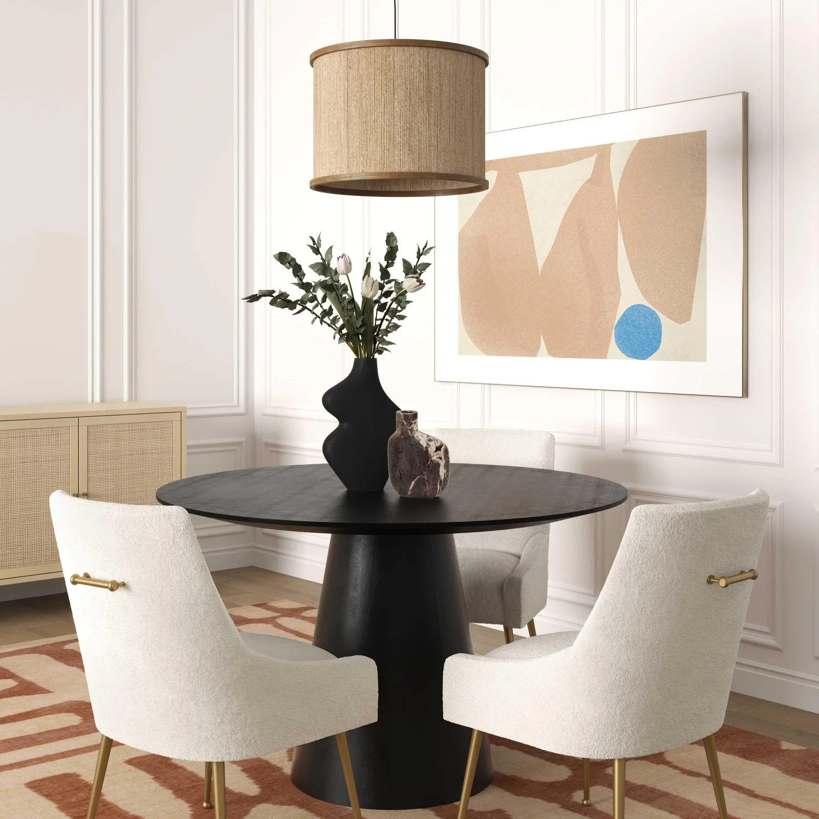 Sahara Black Oak Round Dining Table - Image 2