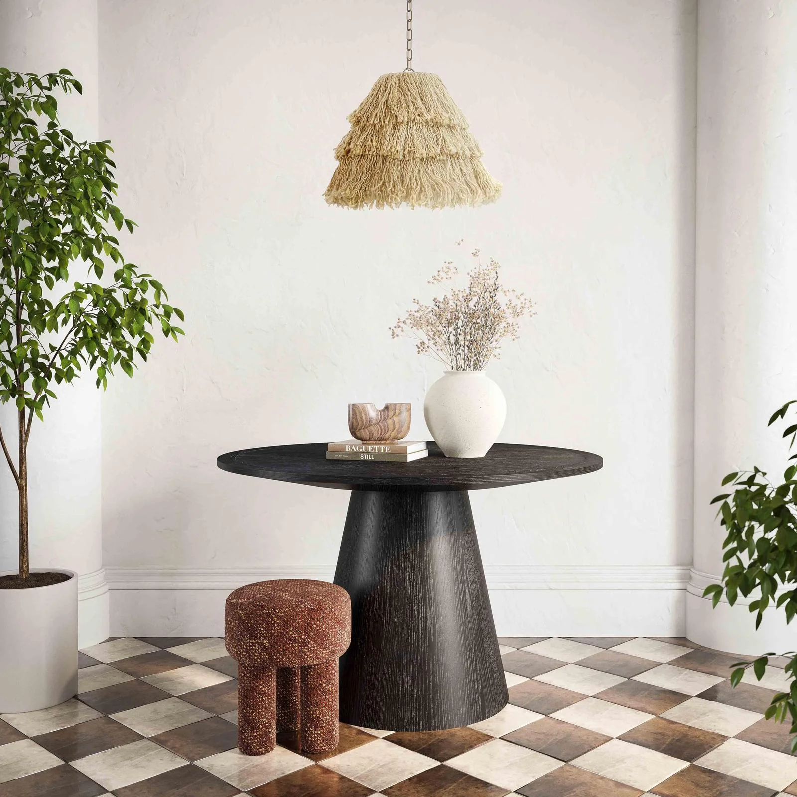 Sahara Black Oak Round Dining Table - Image 7