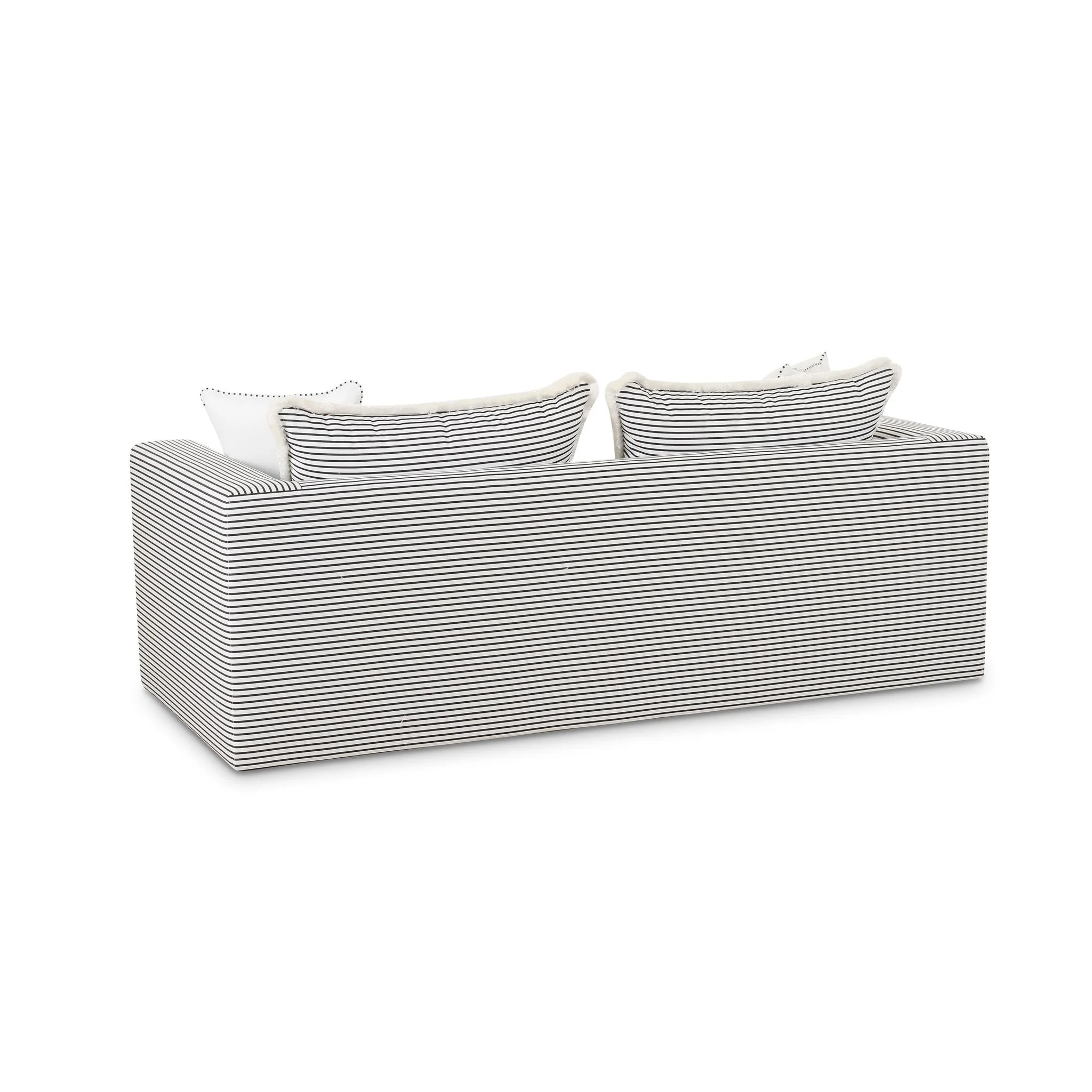 Salty Black Striped Indoor/Outdoor Sofa - Image 4
