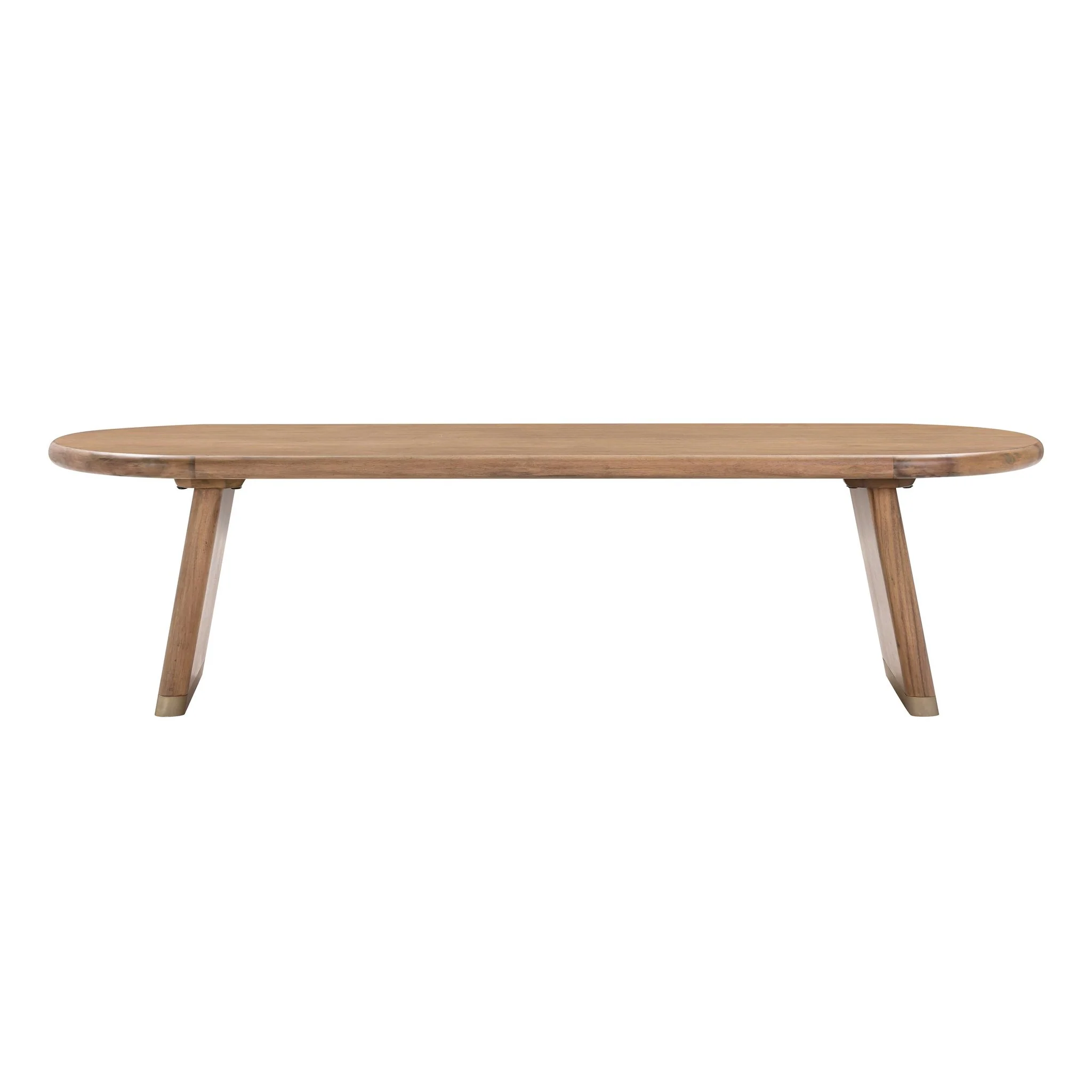 Samantha Cognac Acacia Bench with Boucle Seat - Image 5