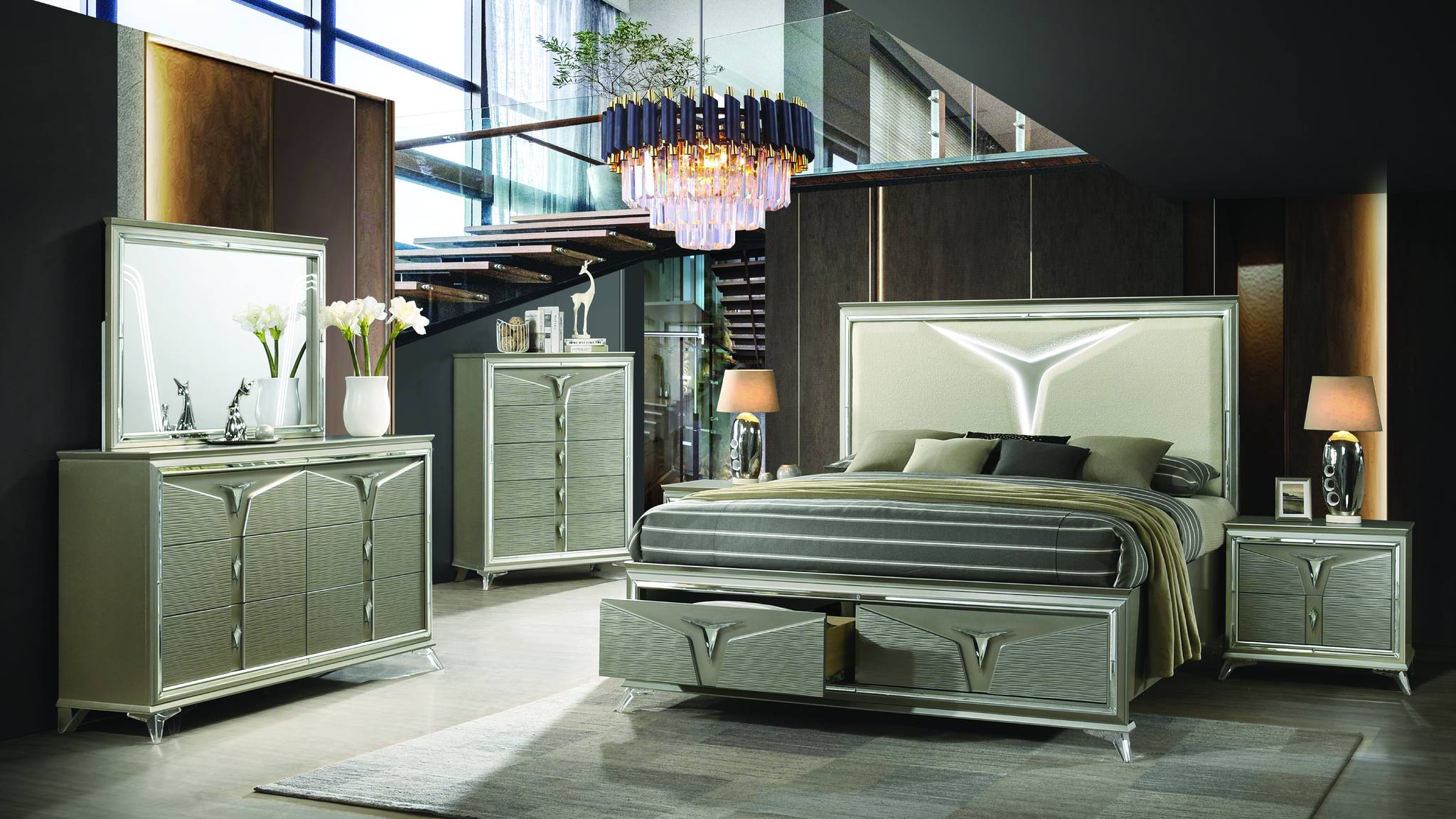 Samantha Queen 4 Pc Bedroom Set - Image 2