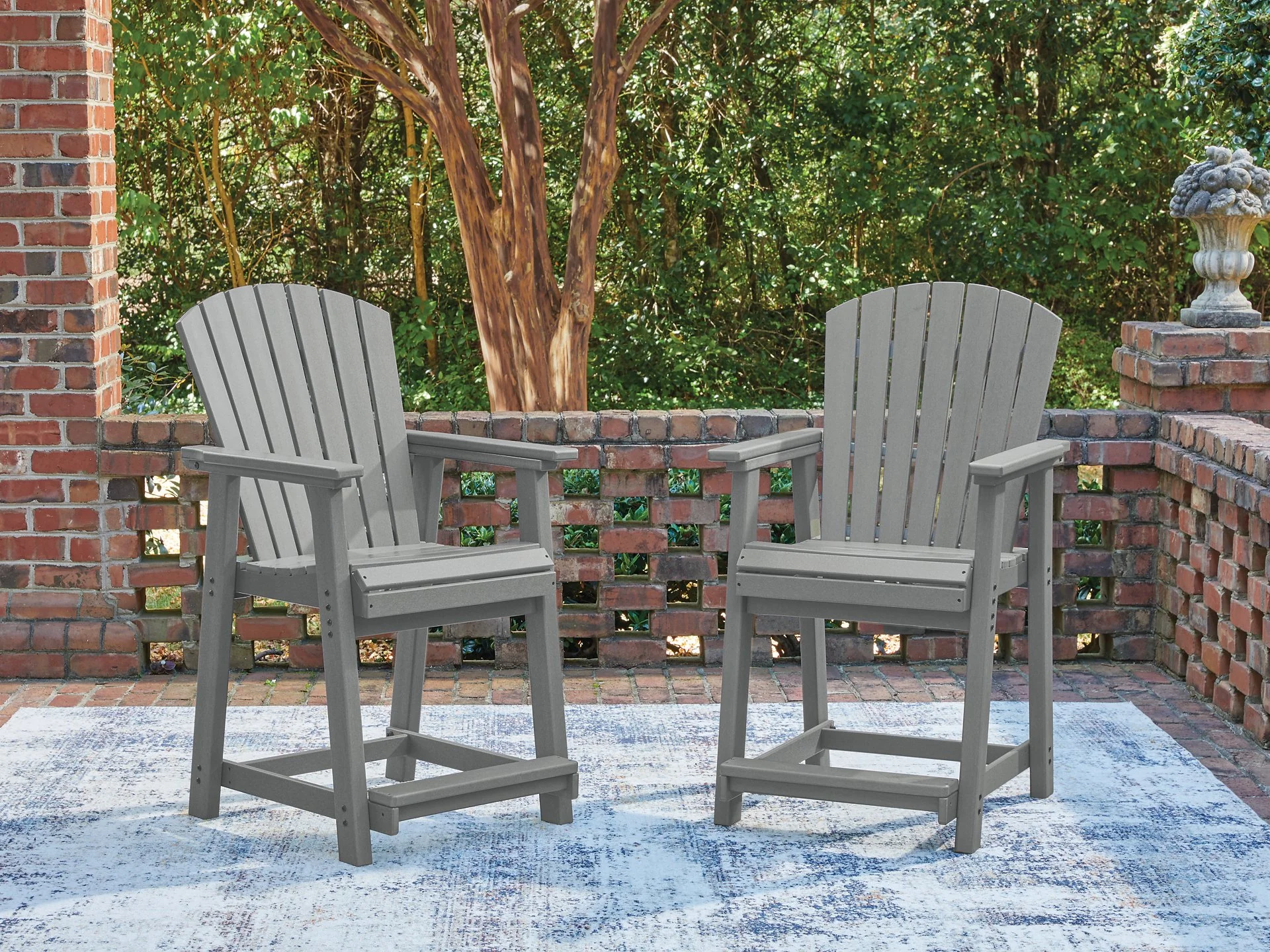 Sanctuary Beach Outdoor Counter Height Bar Stool (Set of 2) - Image 4