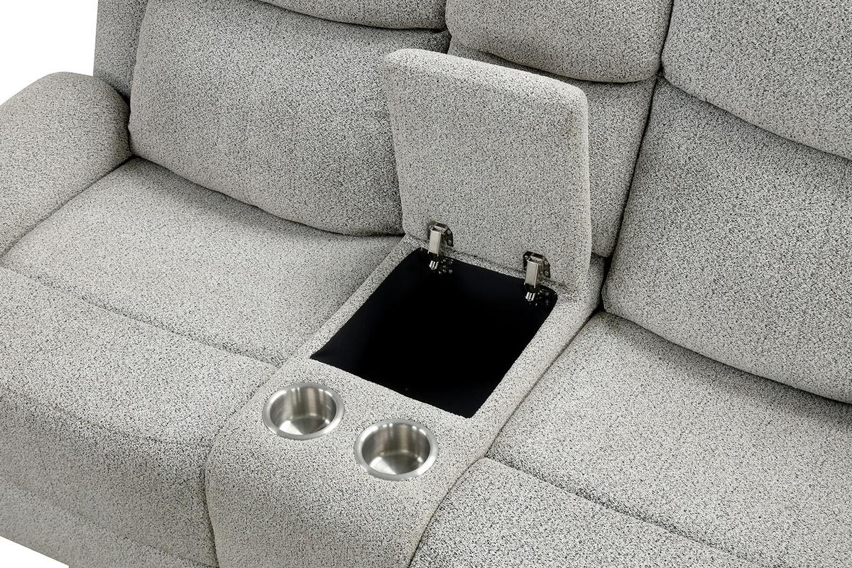 Sandbach Loveseat w/ Console, Light Gray - Image 2