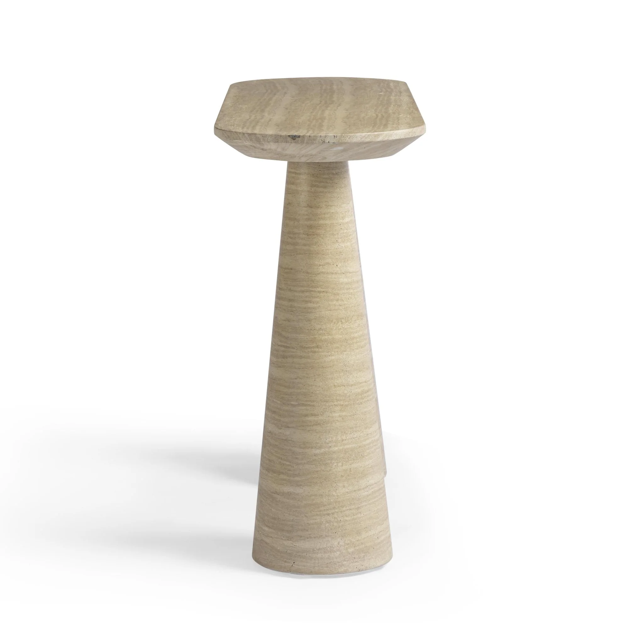 Sandra Faux Travertine Indoor/Outdoor Console Table - Image 4