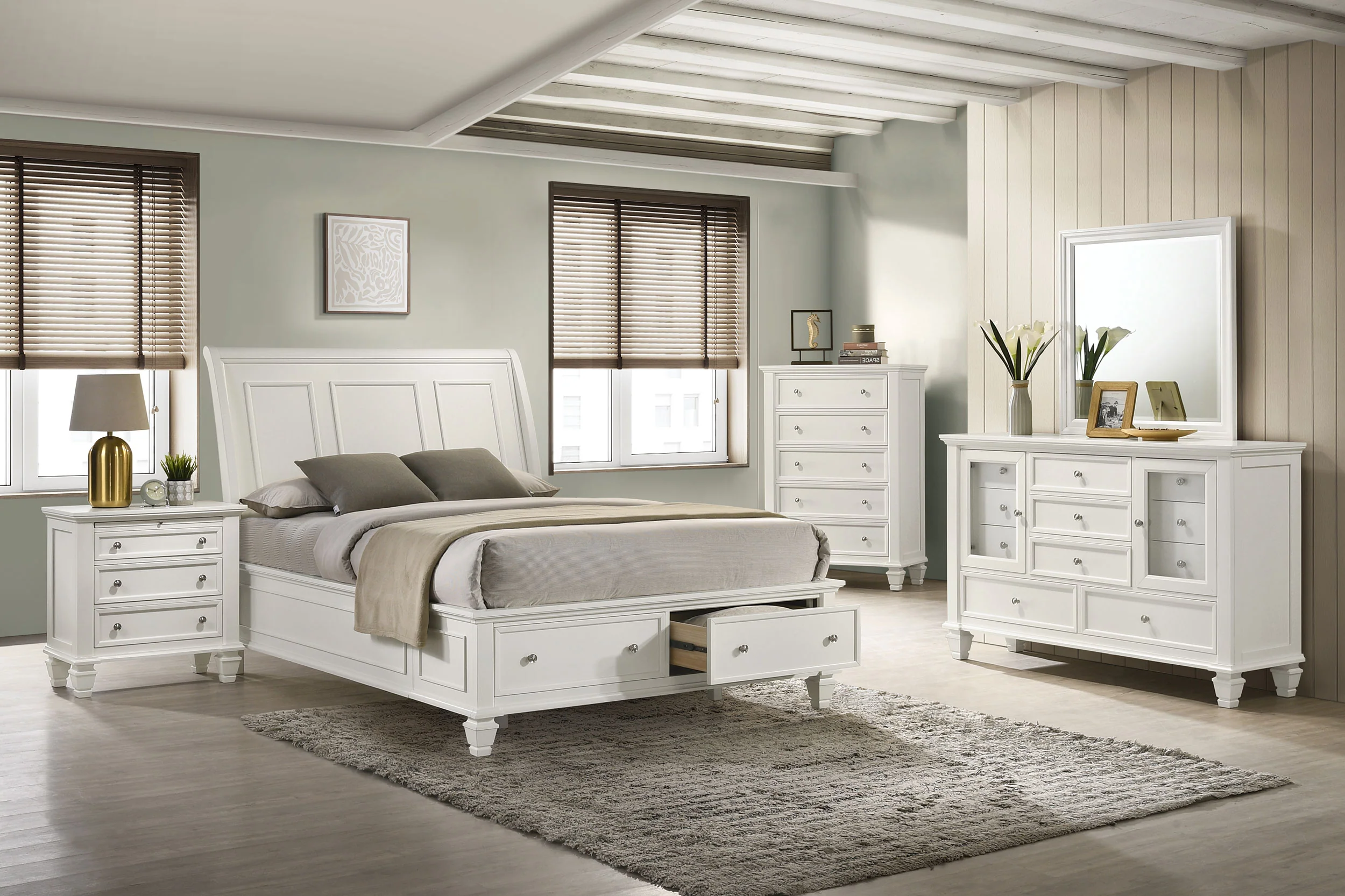 Sandy Beach Panel Platform Storage Bed - Image 16