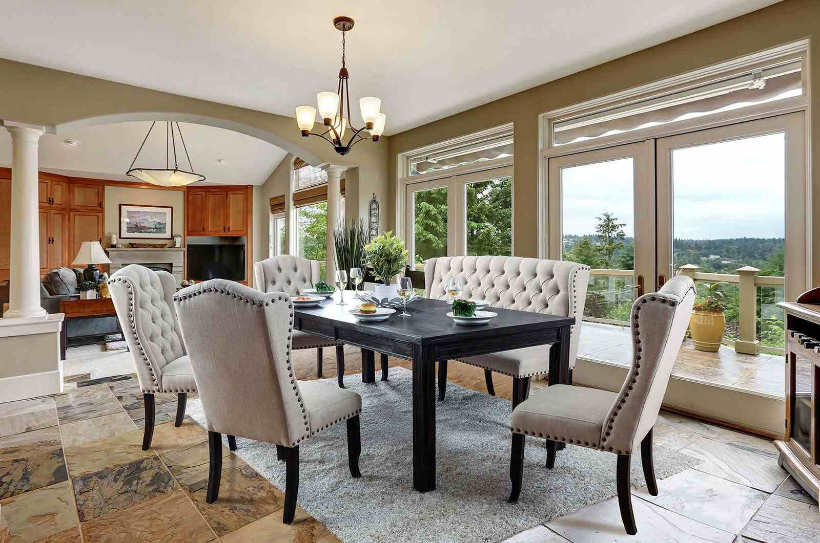 Sania 9 Pc. Dining Table Set - Image 3