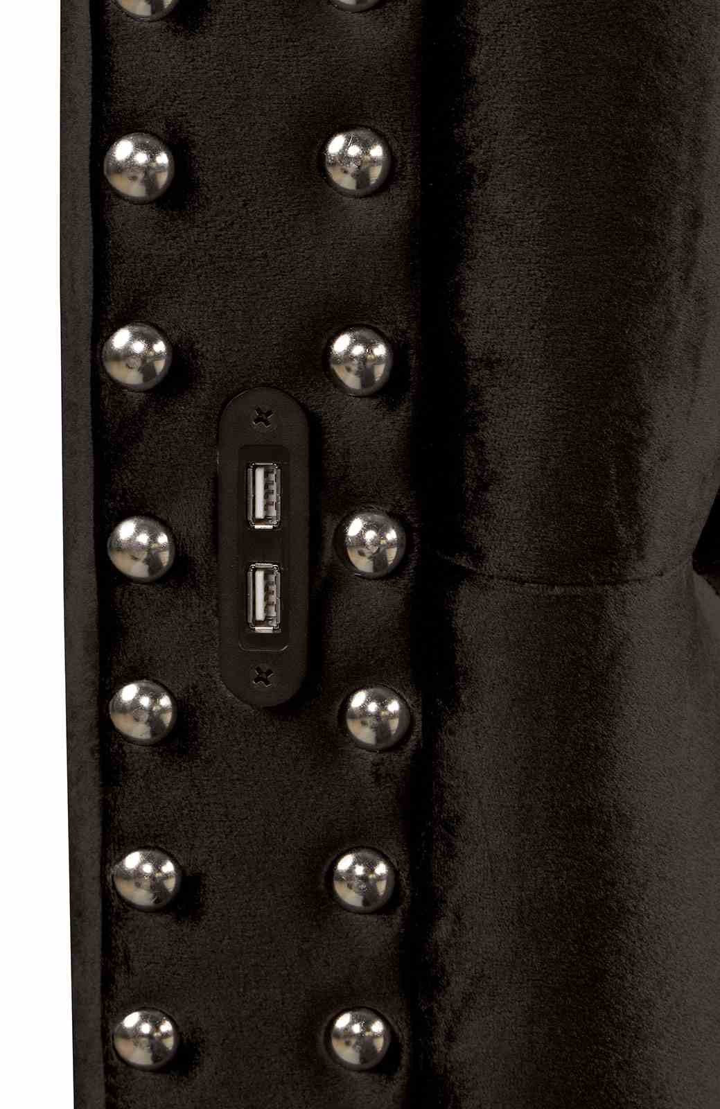 Sansom Queen Bed, Black - Image 4