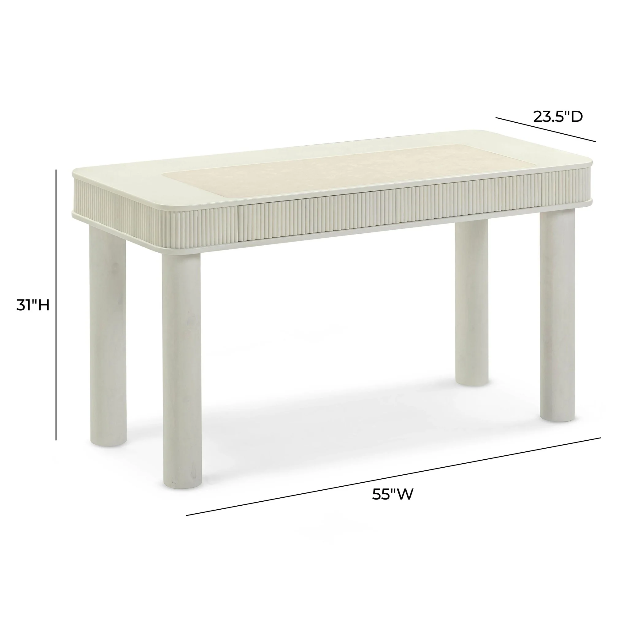 Sarah Cream Executive Work Desk - Image 10