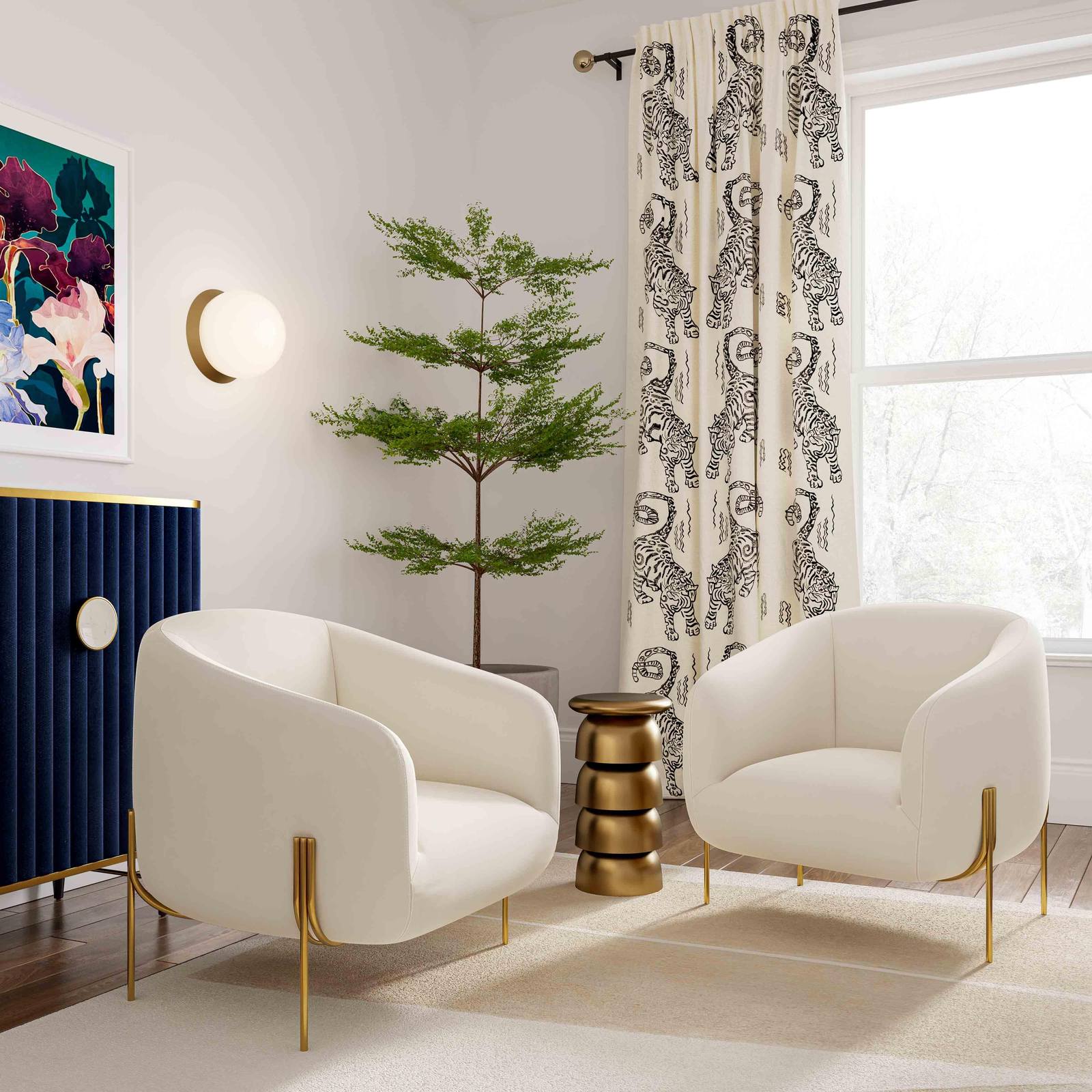 Sasha Gold Side Table - Image 2