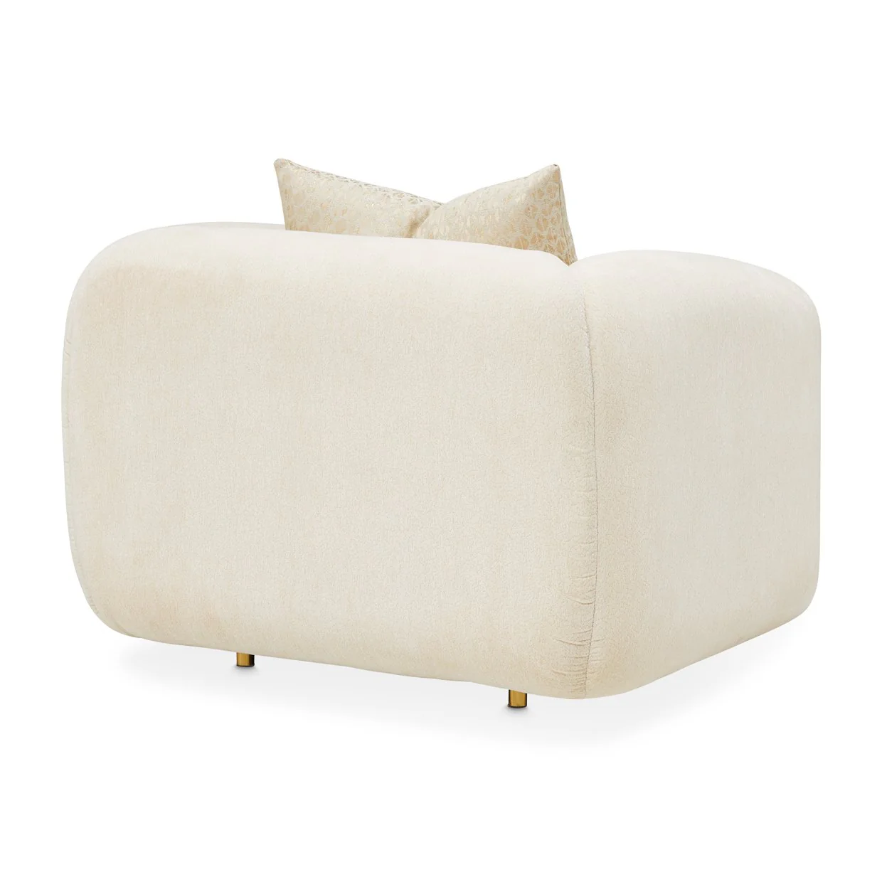 Sassani Accent Chair - Crepe/Gold - Image 4
