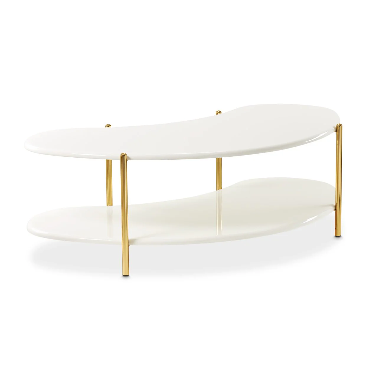 Sassani Cocktail Table - Pearl White/Gold - Image 4