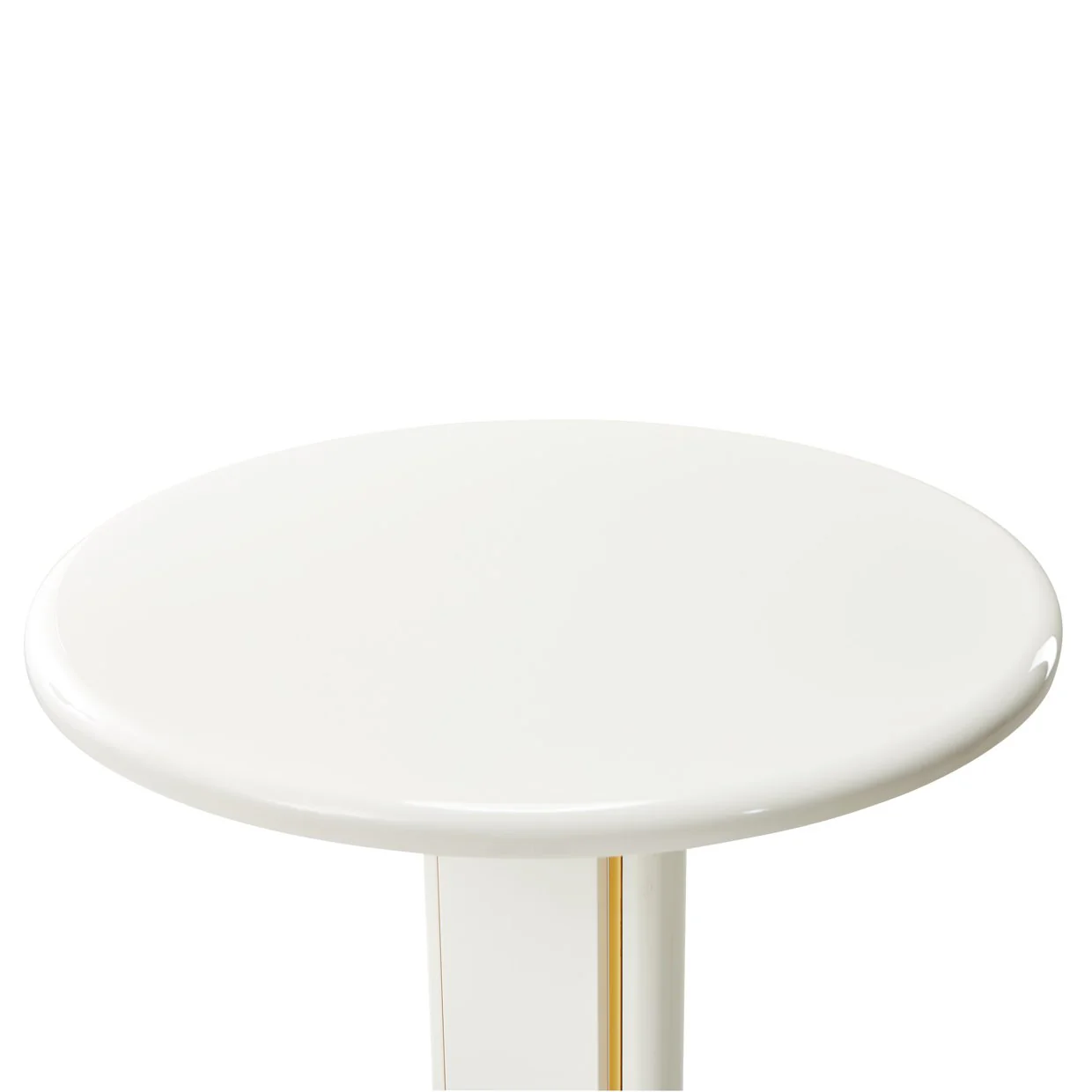 Sassani End Table - Pearl White/Gold - Image 4