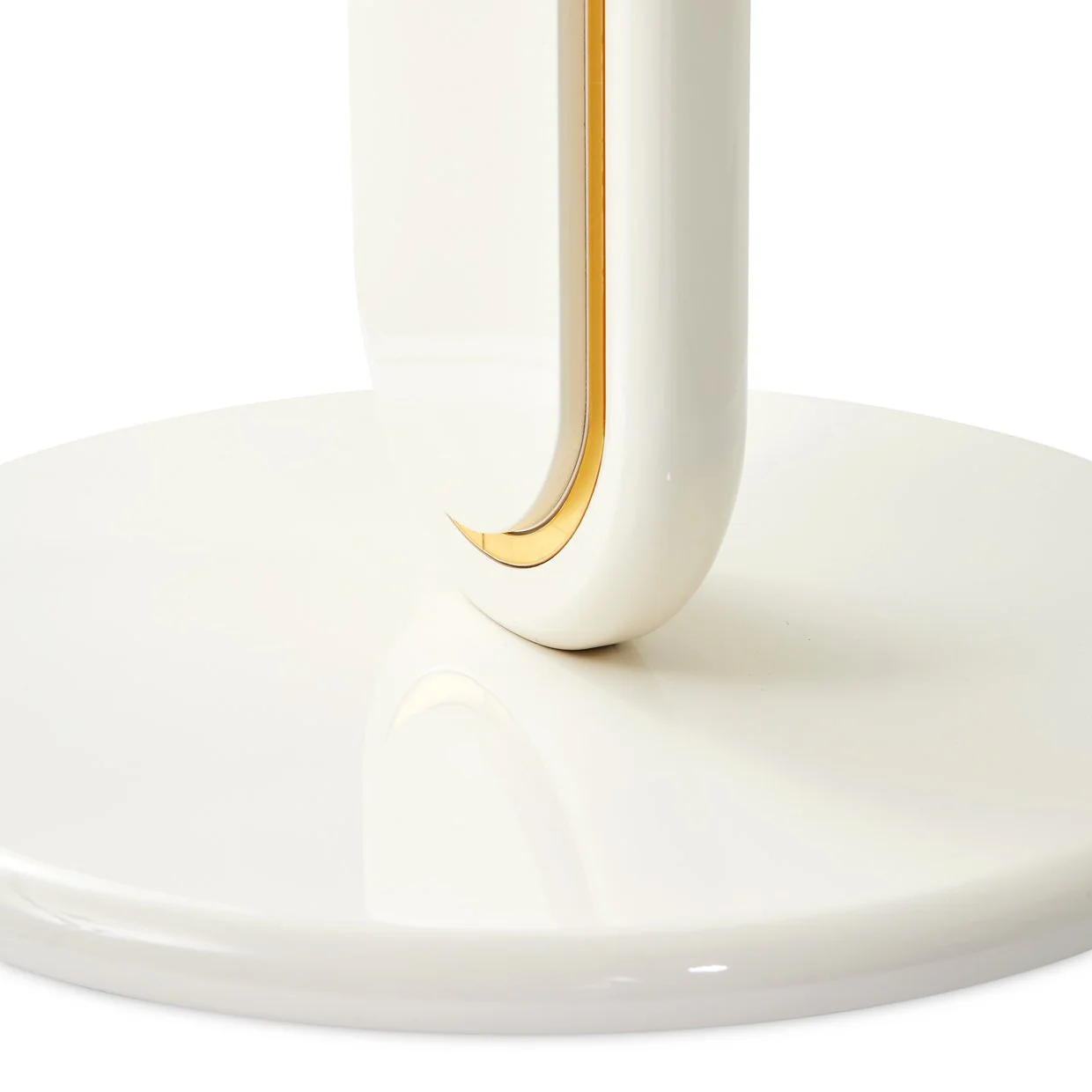 Sassani End Table - Pearl White/Gold - Image 7