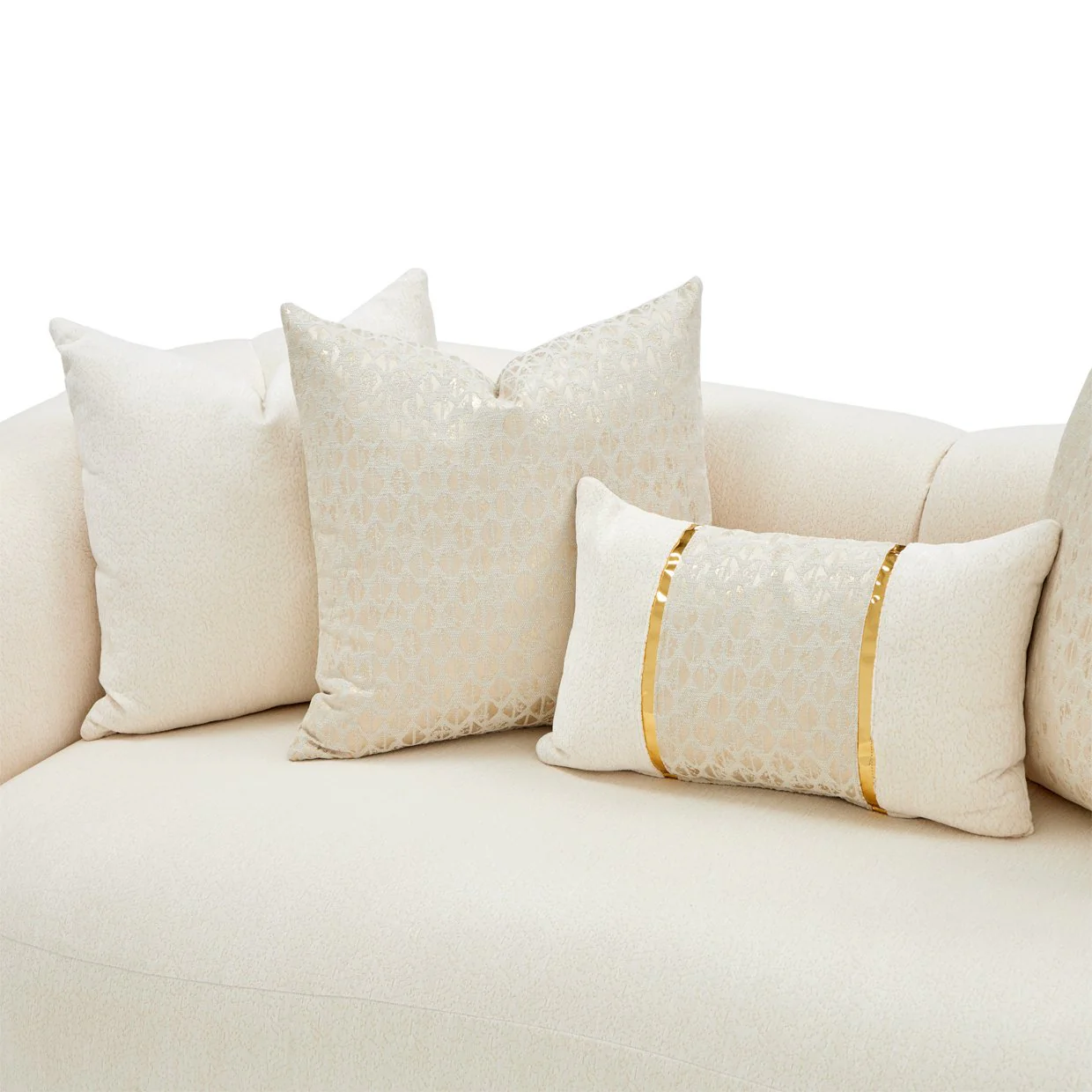 Sassani Loveseat - Crepe/Gold - Image 11