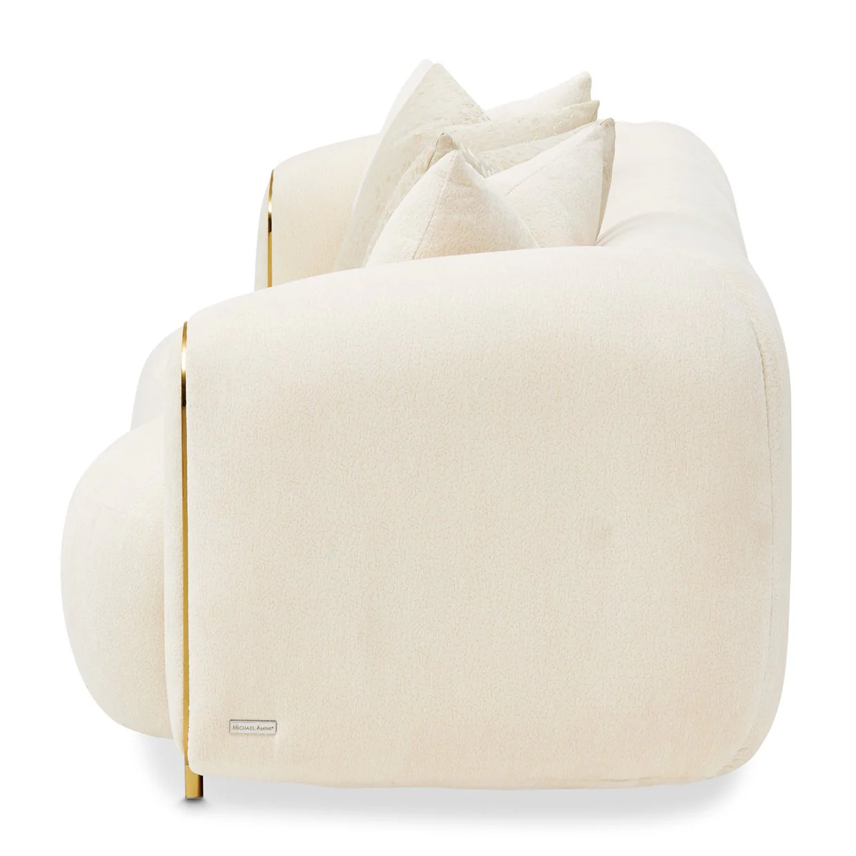 Sassani Loveseat - Crepe/Gold - Image 7
