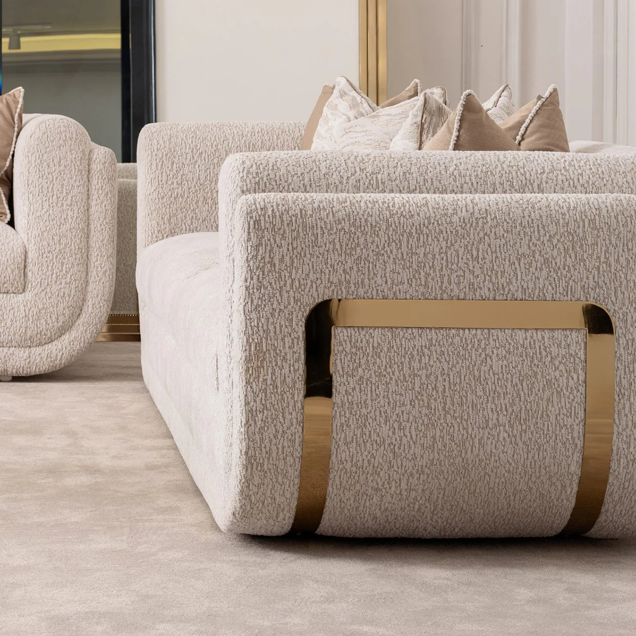 Savannah Breeze Standard Sofa - Cashmere/Bright Gold - Image 4