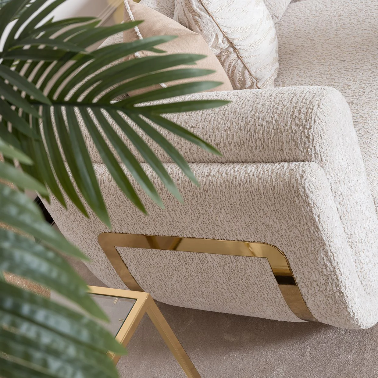 Savannah Breeze Standard Sofa - Cashmere/Bright Gold - Image 5