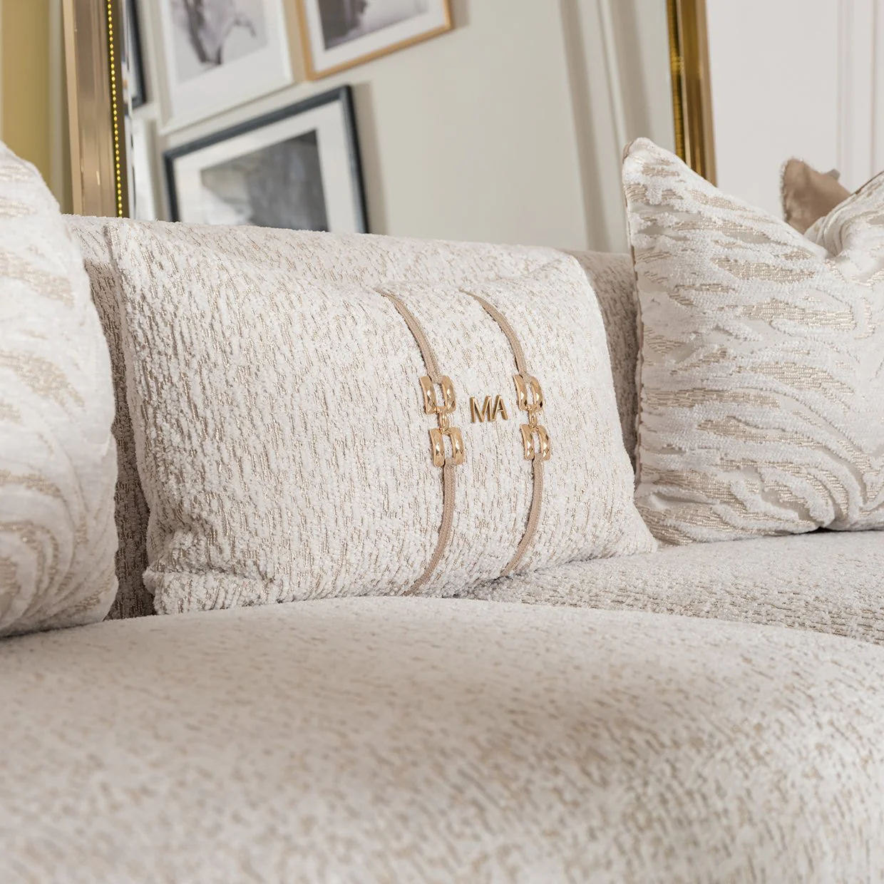 Savannah Breeze Standard Sofa - Cashmere/Bright Gold - Image 6