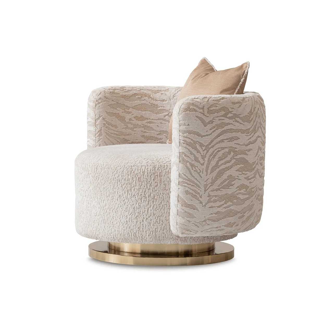Savannah Breeze Swivel Chair - Cashmere/Bright Gold - Image 6